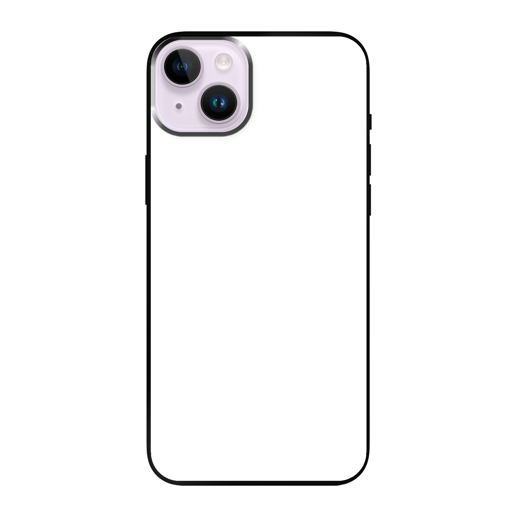 Apple iPhone 14 Plus Zachte hoes (achterkant bedrukt, zwart)