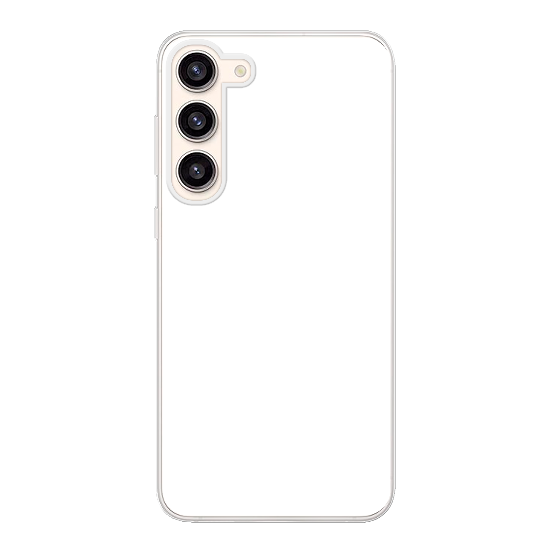 Samsung Galaxy S23 Plus Zachte hoes (achterkant bedrukt, transparant)