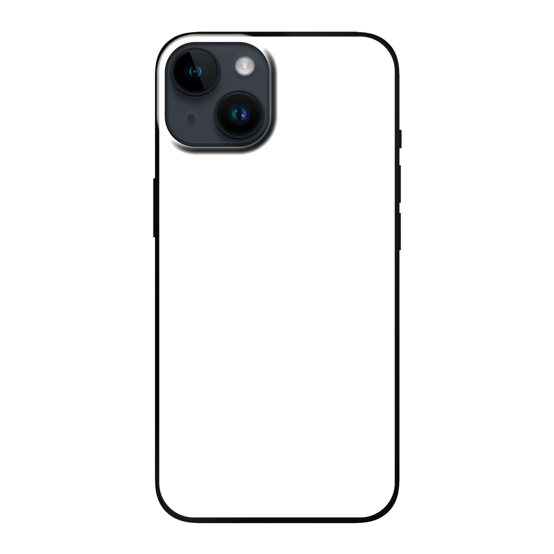 Apple iPhone 14 Zachte hoes (achterkant bedrukt, zwart)