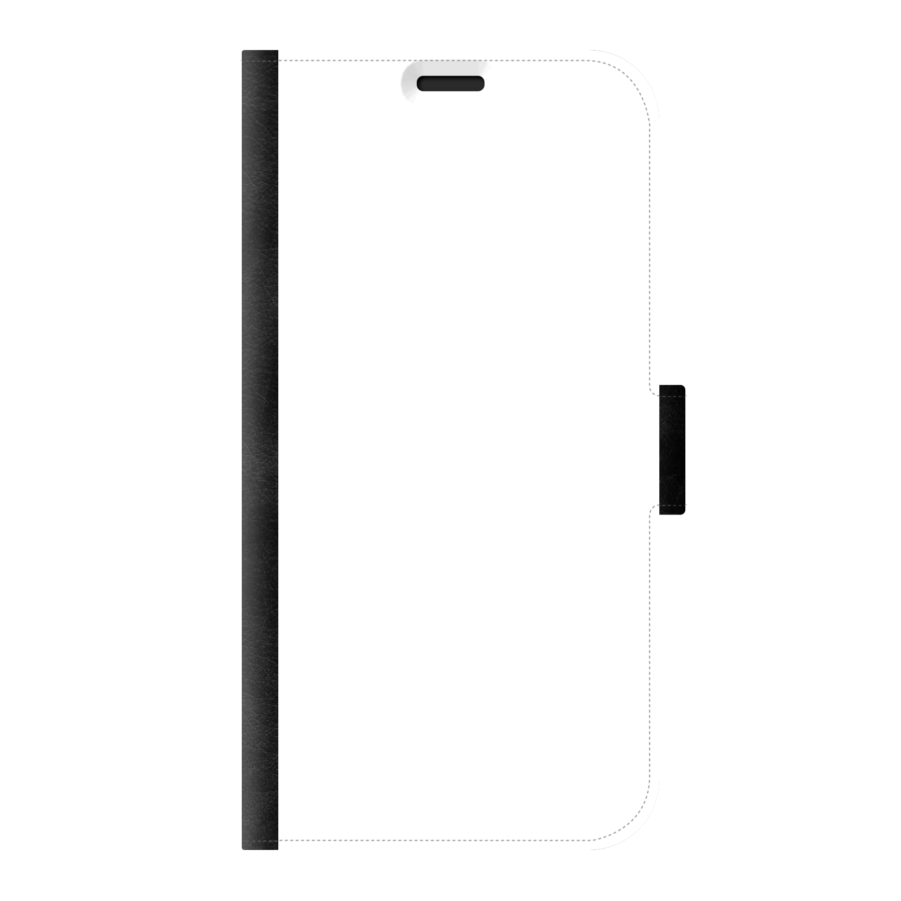 Apple iPhone X / iPhone Xs Wallet hoesje (voorzijde bedrukt, zwart)
