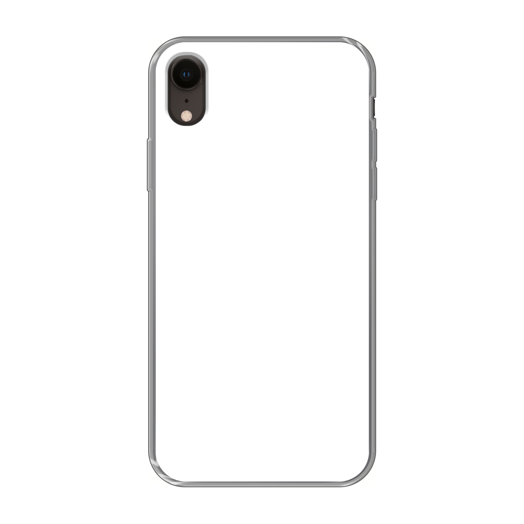 Apple iPhone Xr Zachte hoes (achterkant bedrukt, transparant)