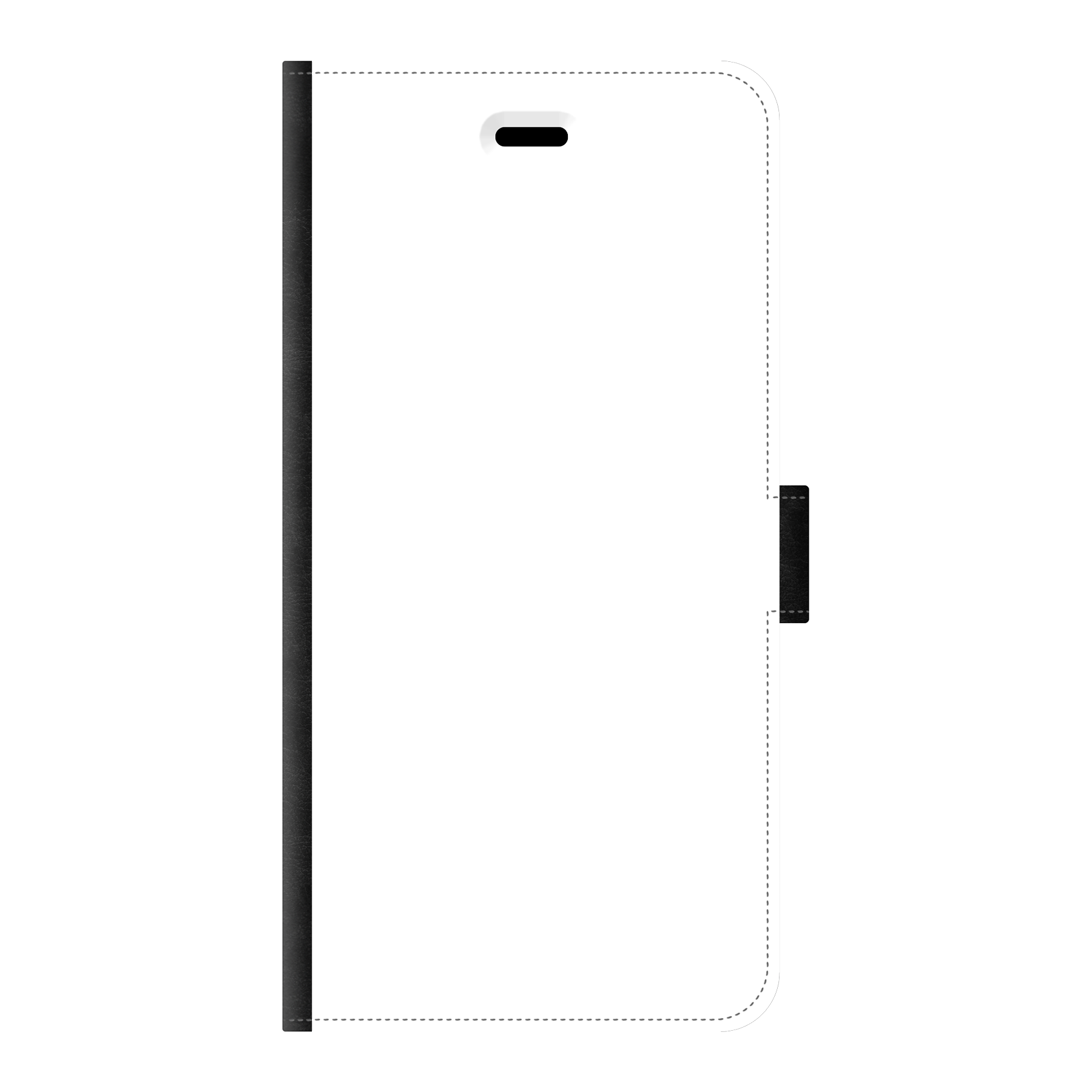 Apple iPhone 6 Plus / iPhone 6s plus Wallet case (voorzijde bedrukt, zwart)