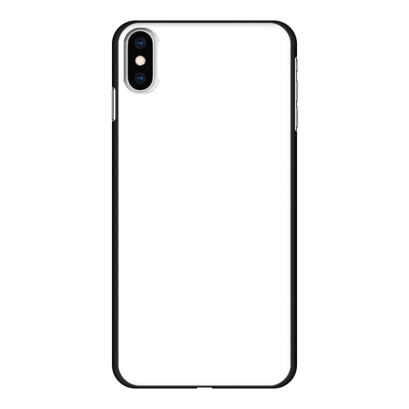 Apple iPhone Xs Max Hardcase (achterkant bedrukt, zwart)