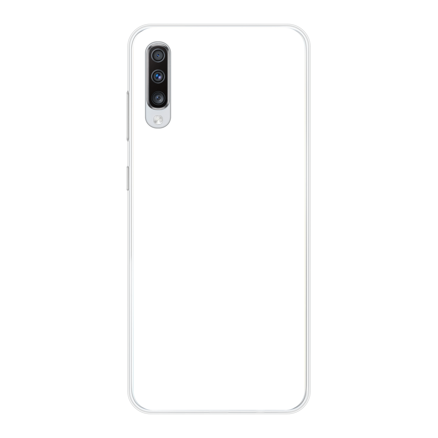 Samsung Galaxy A70 Zachte hoes (achterkant bedrukt, transparant)