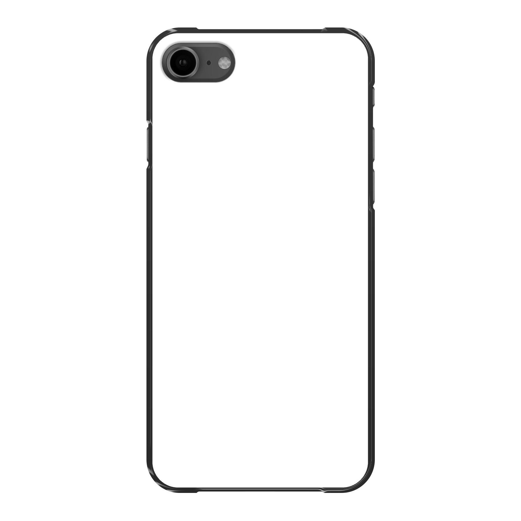 Apple iPhone 7 / 8 / SE (2020) / SE (2022) Hardcase (achterkant bedrukt, zwart)