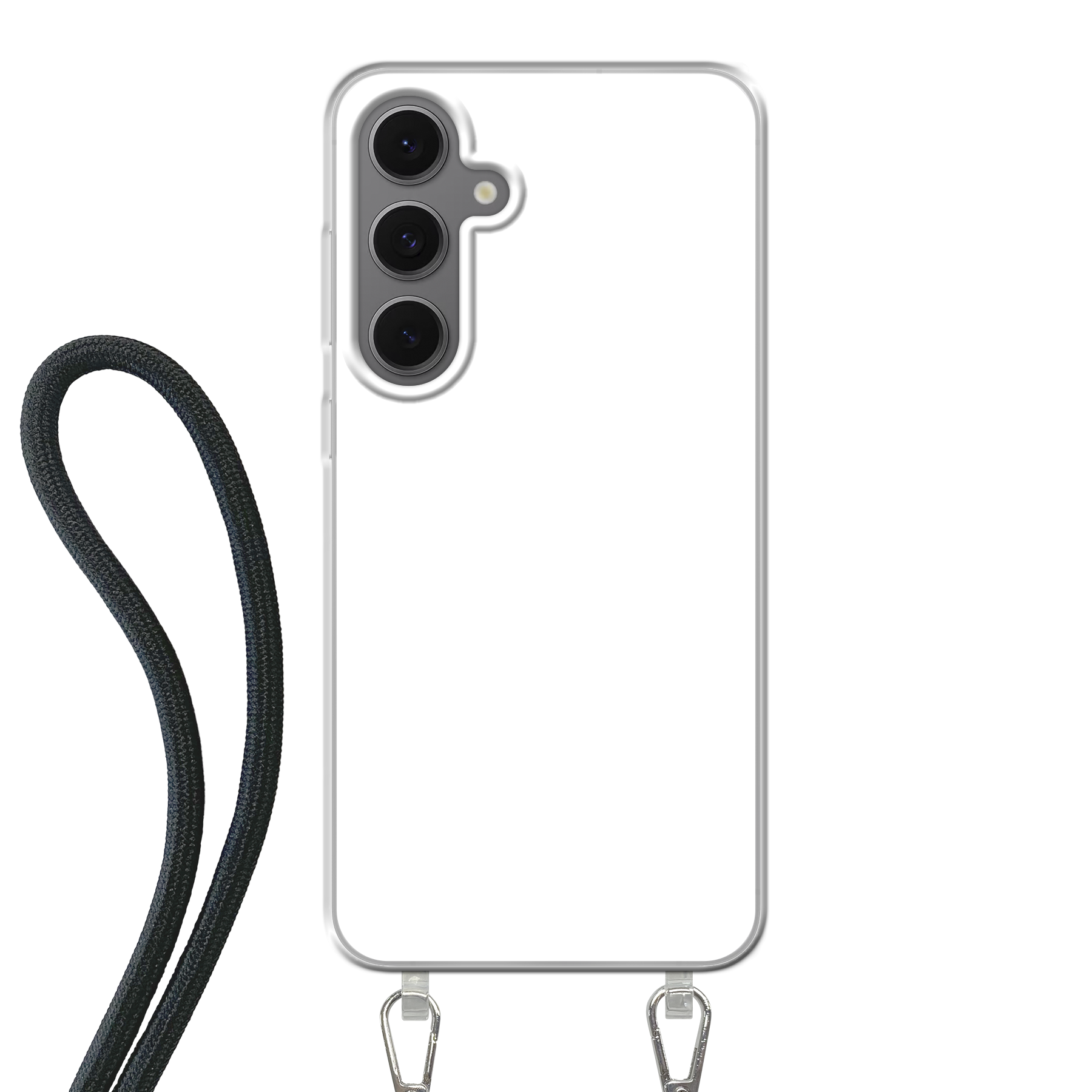 Samsung Galaxy S24 FE Crossbody hoesje (achterkant bedrukt, transparant)