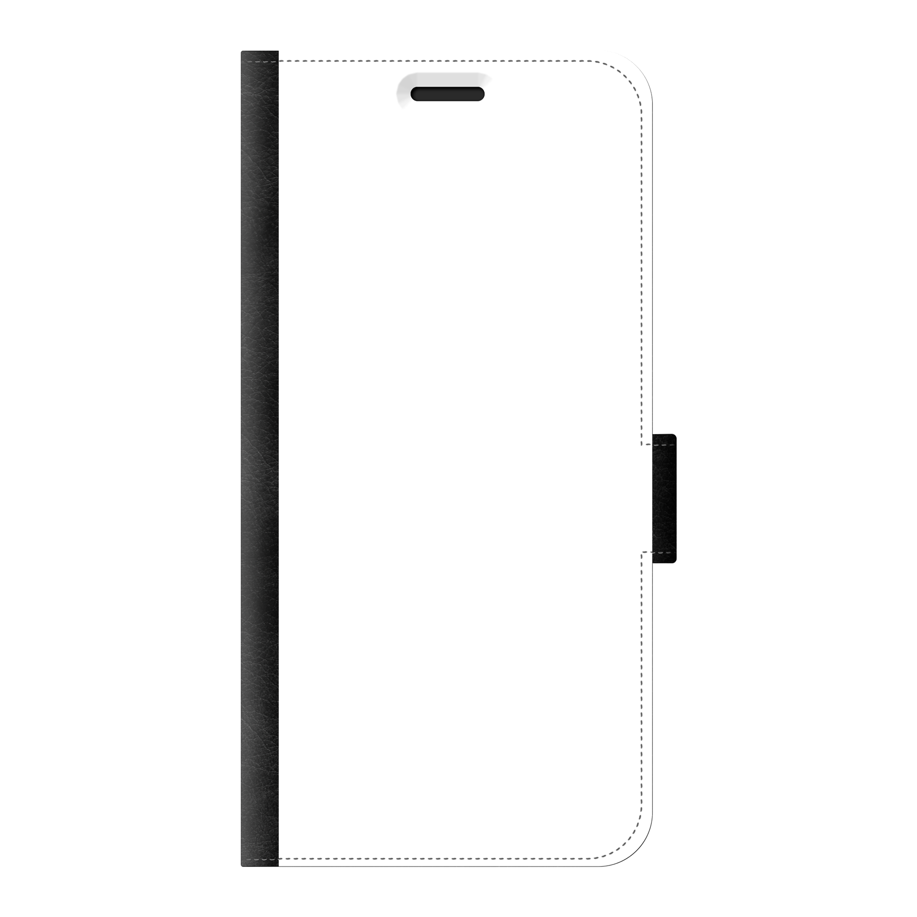 Huawei P20 Lite Wallet hoesje (voorzijde bedrukt, zwart)
