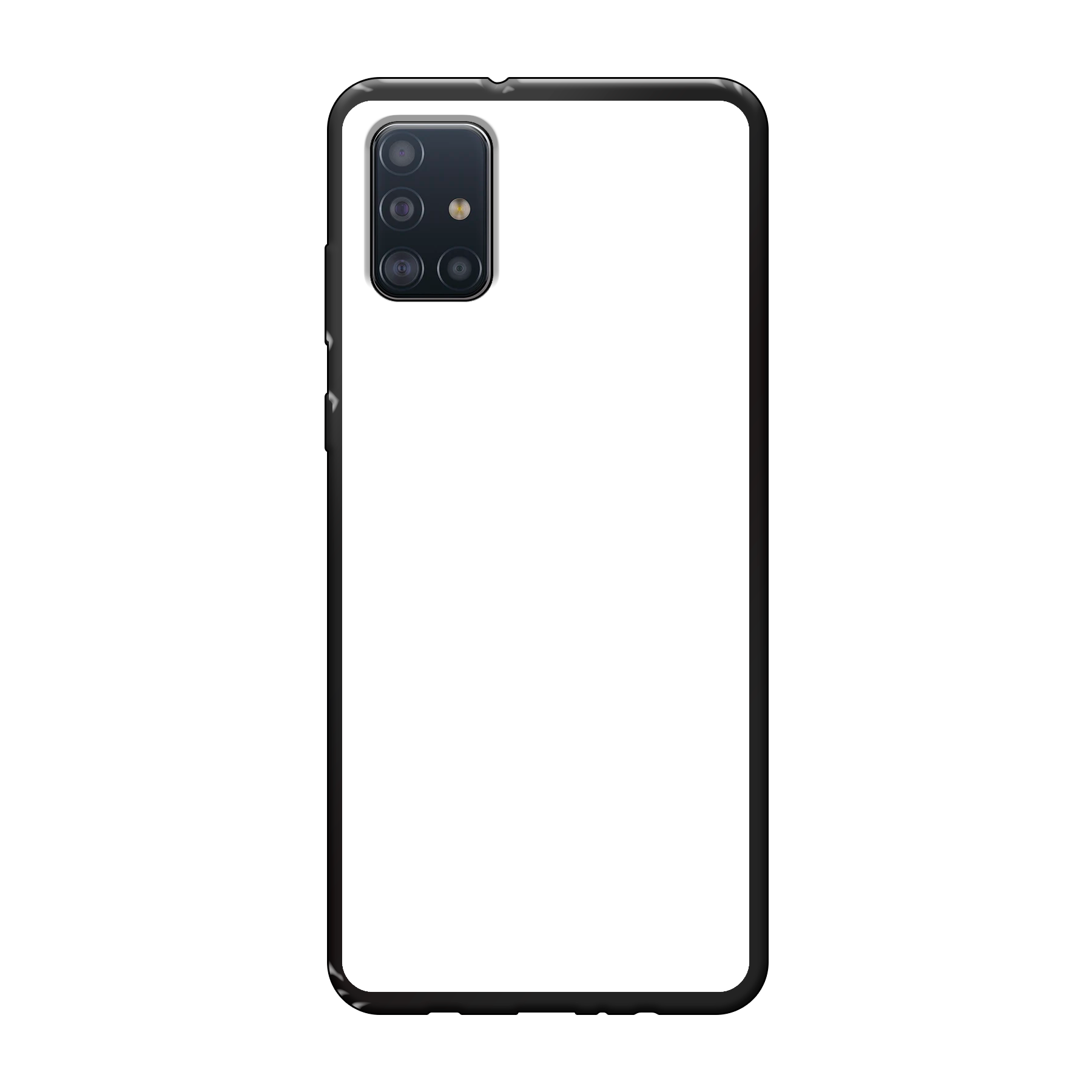 Samsung Galaxy A51 4G Zachte hoes (achterkant bedrukt, zwart)