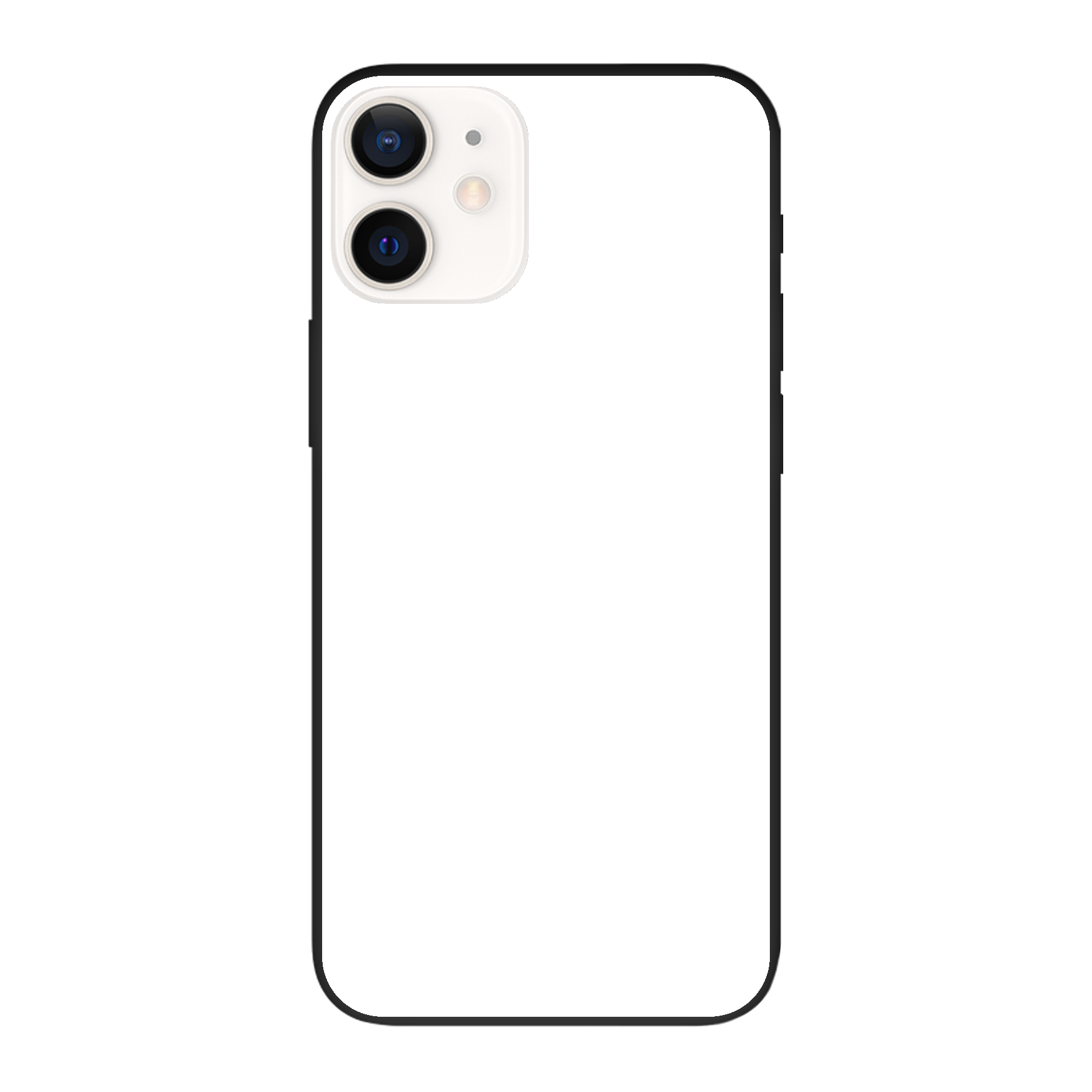 Apple iPhone 12 / iPhone 12 Pro Biologisch afbreekbaar hoesje (achterkant bedrukt, zwart)