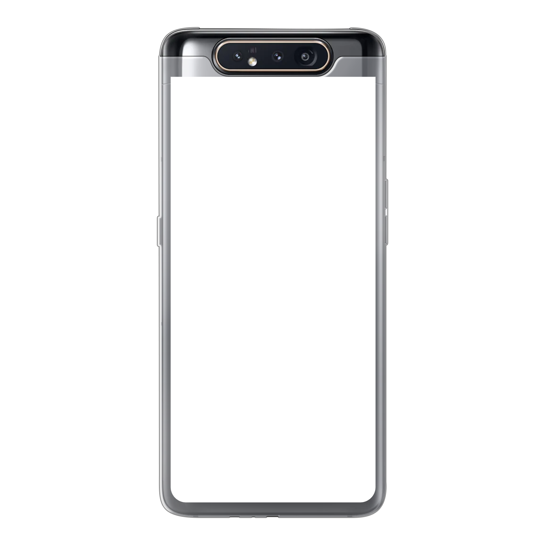 Samsung Galaxy A80 Zachte hoes (achterkant bedrukt, transparant)