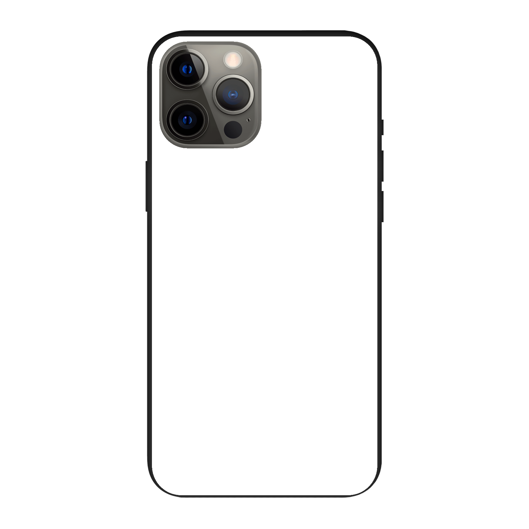 Apple iPhone 12 Pro Max Biologisch afbreekbaar hoesje (achterkant bedrukt, zwart)