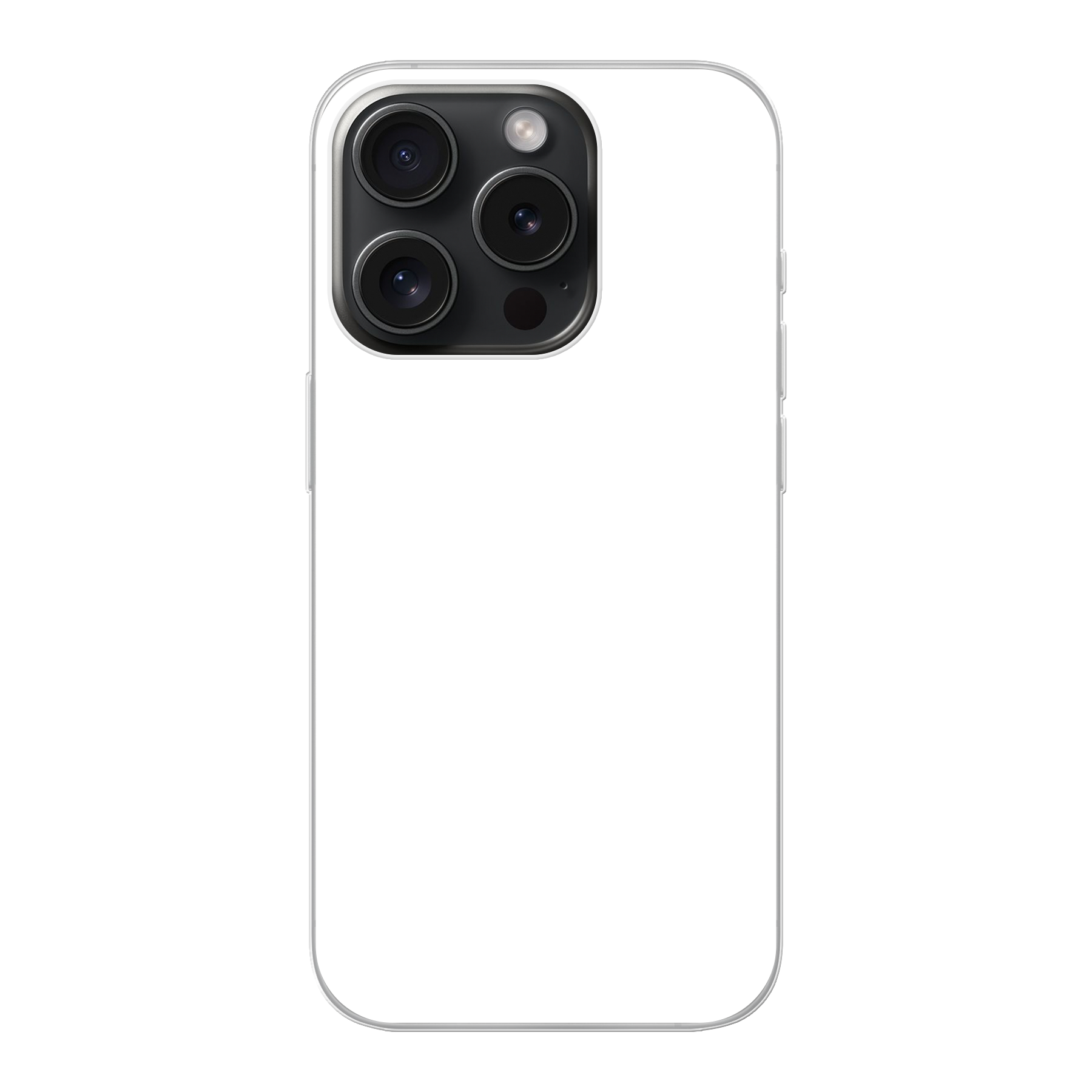 Apple iPhone 15 Pro Zachte hoes (achterkant bedrukt, transparant)