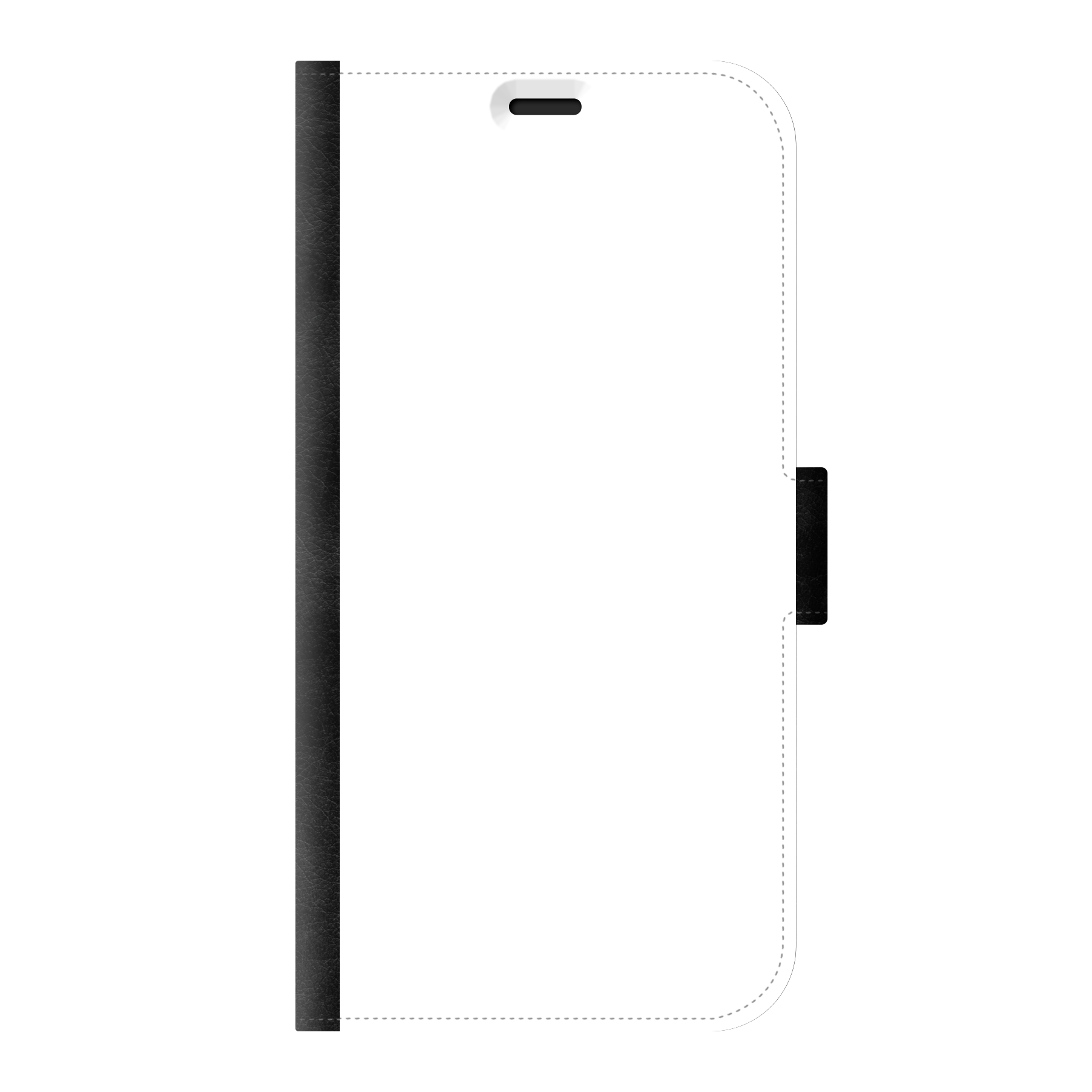 Apple iPhone 11 Pro Max Wallet hoesje (voorzijde bedrukt, zwart)