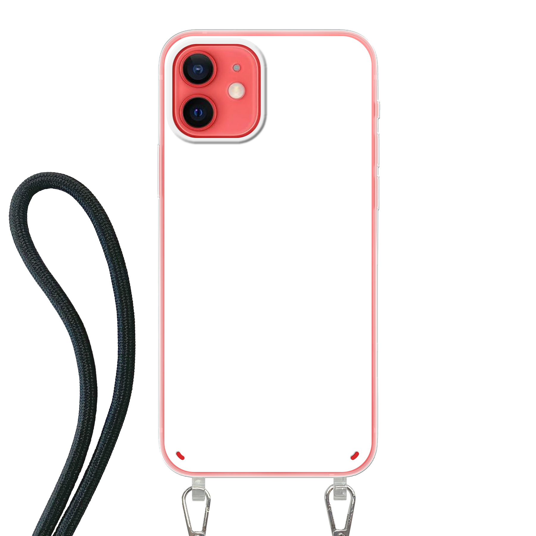 Apple iPhone 12 / iPhone 12 Pro Crossbody hoesje (achterkant bedrukt, transparant)