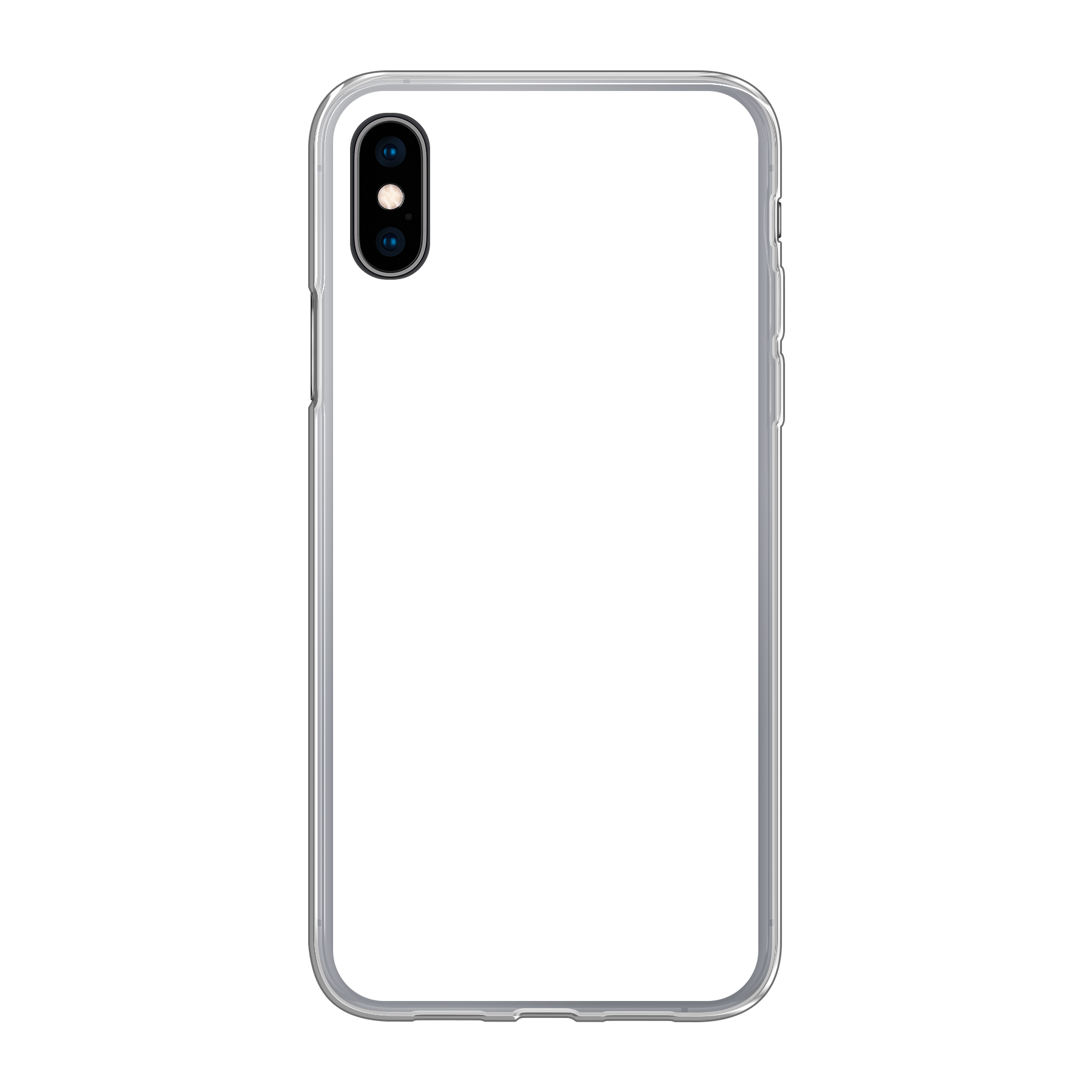 Apple iPhone X / Xs Zachte case (achterkant bedrukt, transparant)