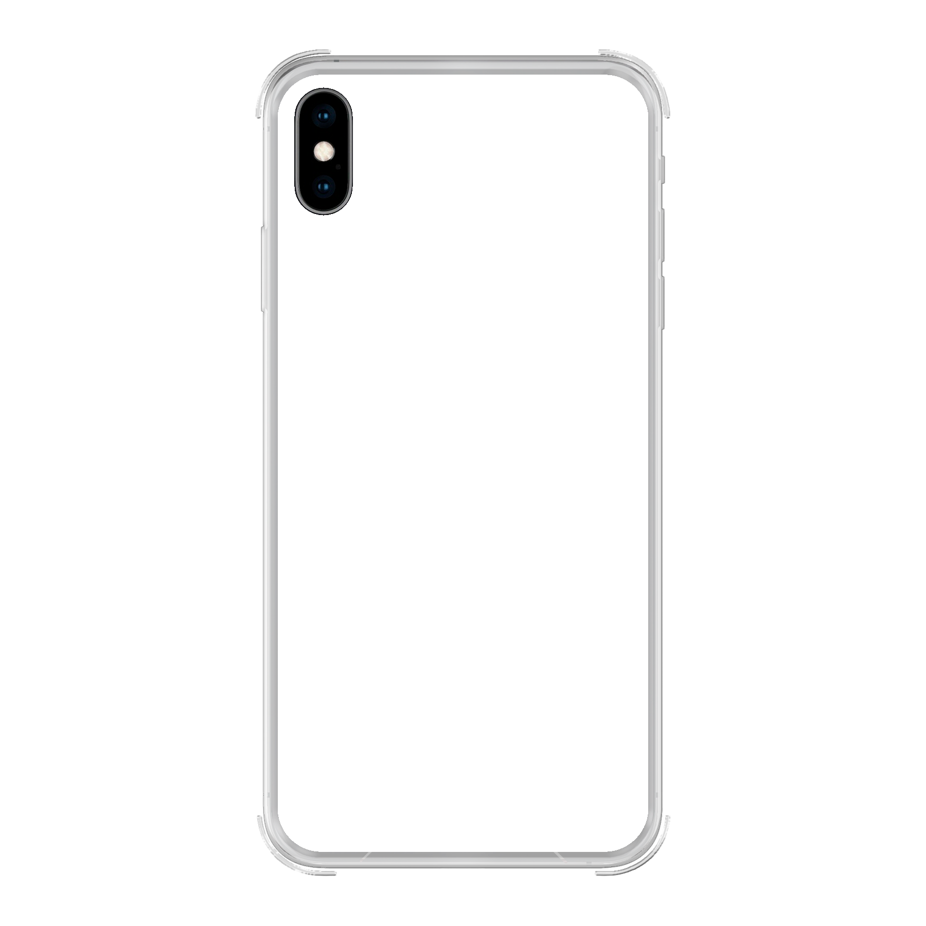 Apple iPhone Xs Max Bumper case (achterkant bedrukt, transparant)