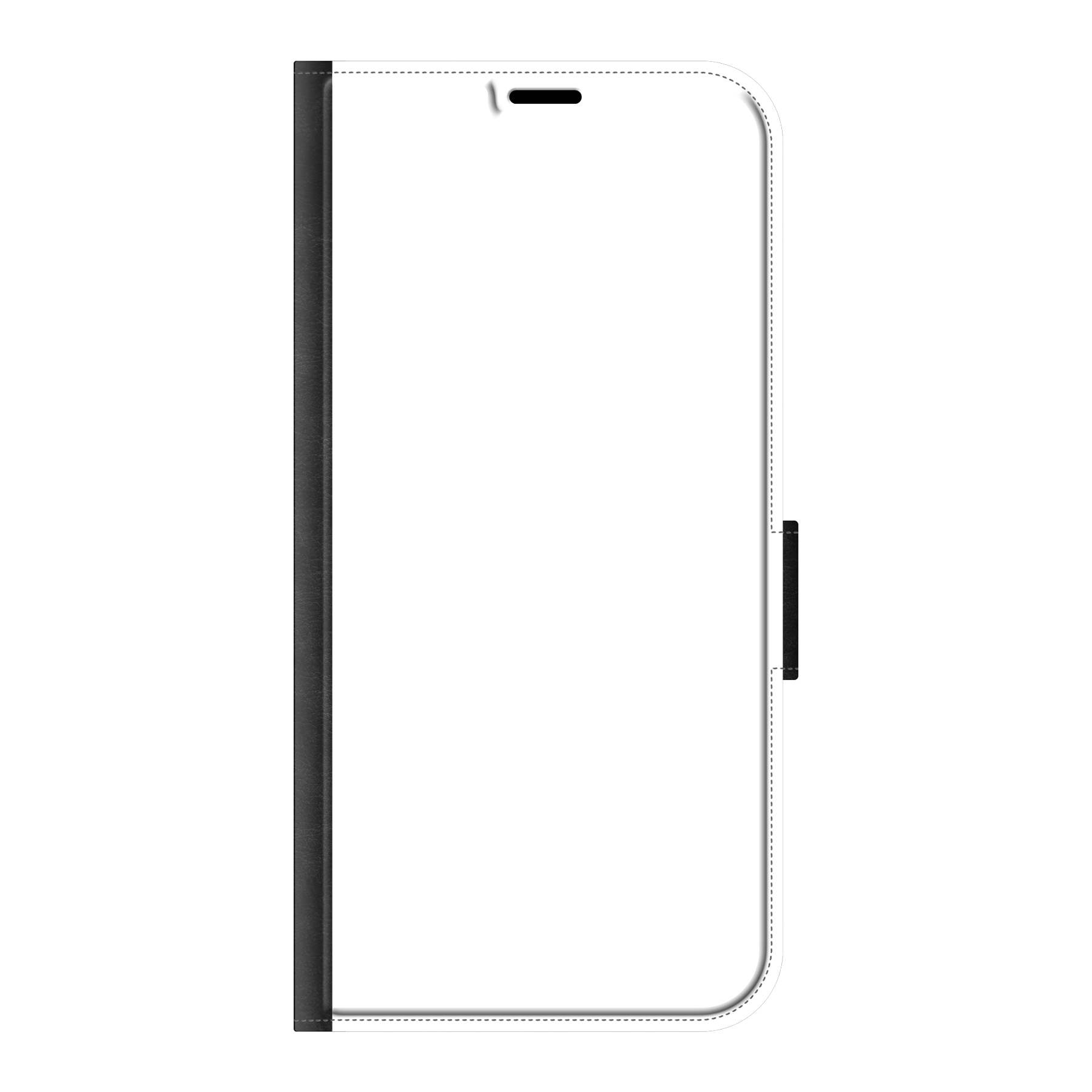 Apple iPhone 17 Pro Max Wallet-hoesje (voorzijde bedrukt, zwart)