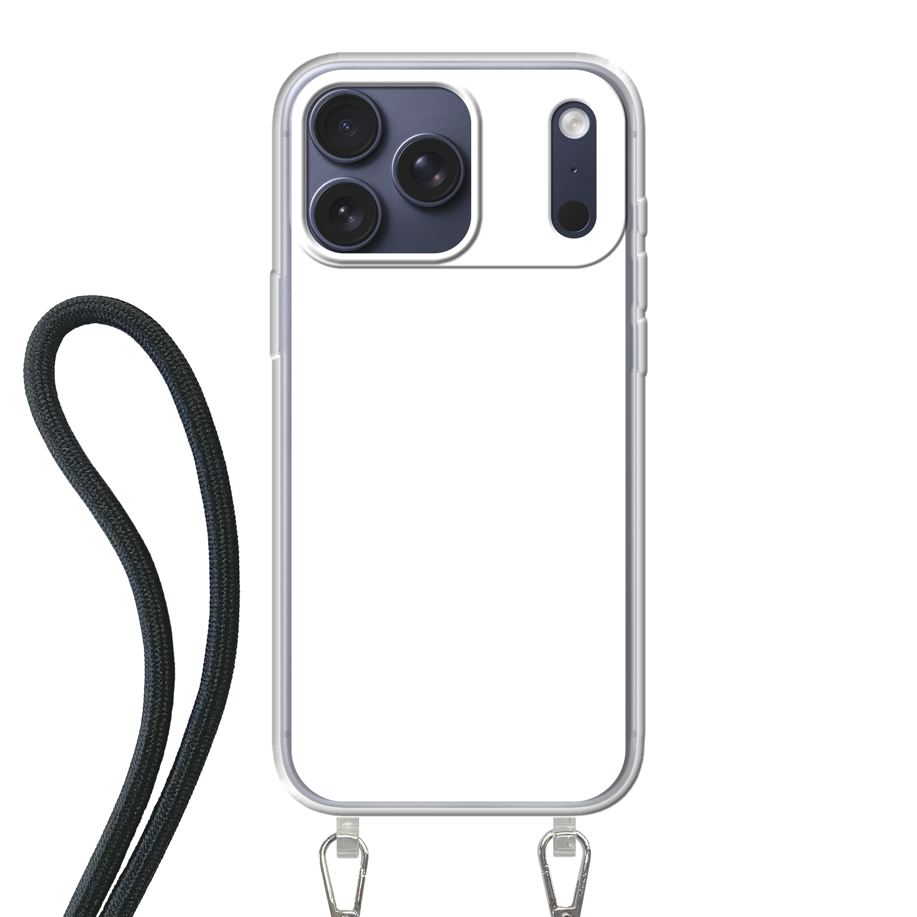Apple iPhone 17 Pro Max Crossbody hoesje (achterkant bedrukt, transparant)