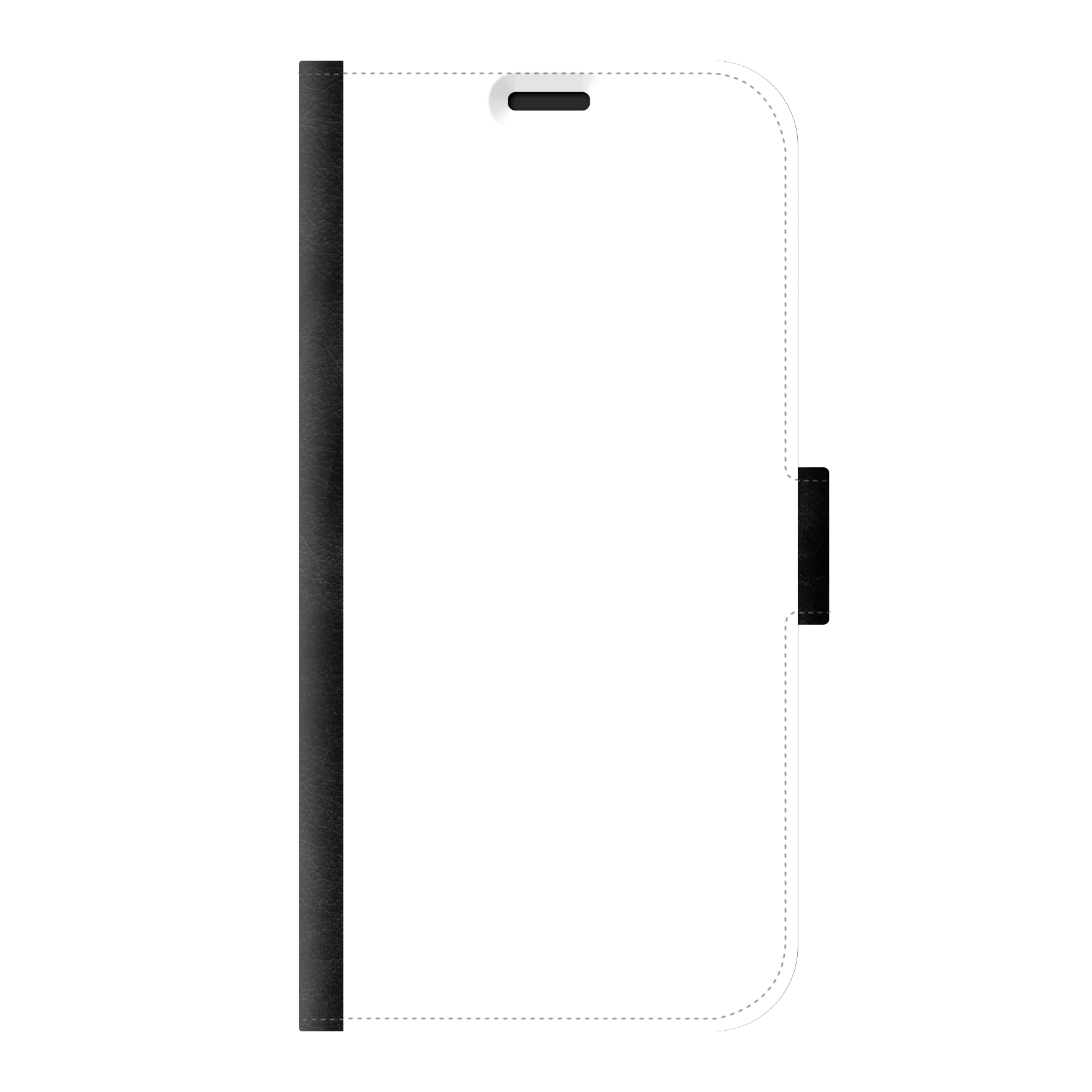 Apple iPhone 12 mini Wallet hoesje (voorzijde bedrukt, zwart)