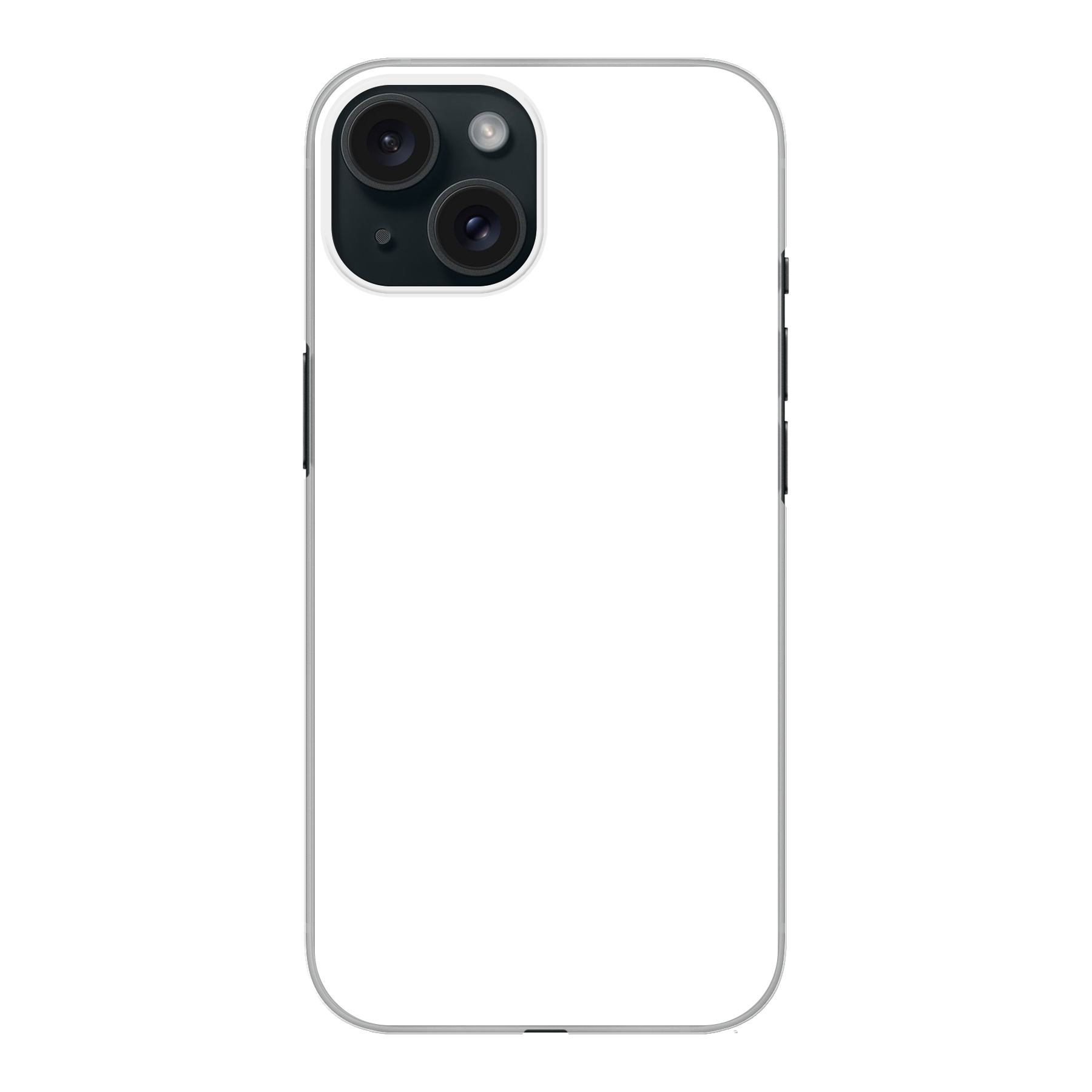 Apple iPhone 15 Hardcase (achterkant bedrukt, transparant)