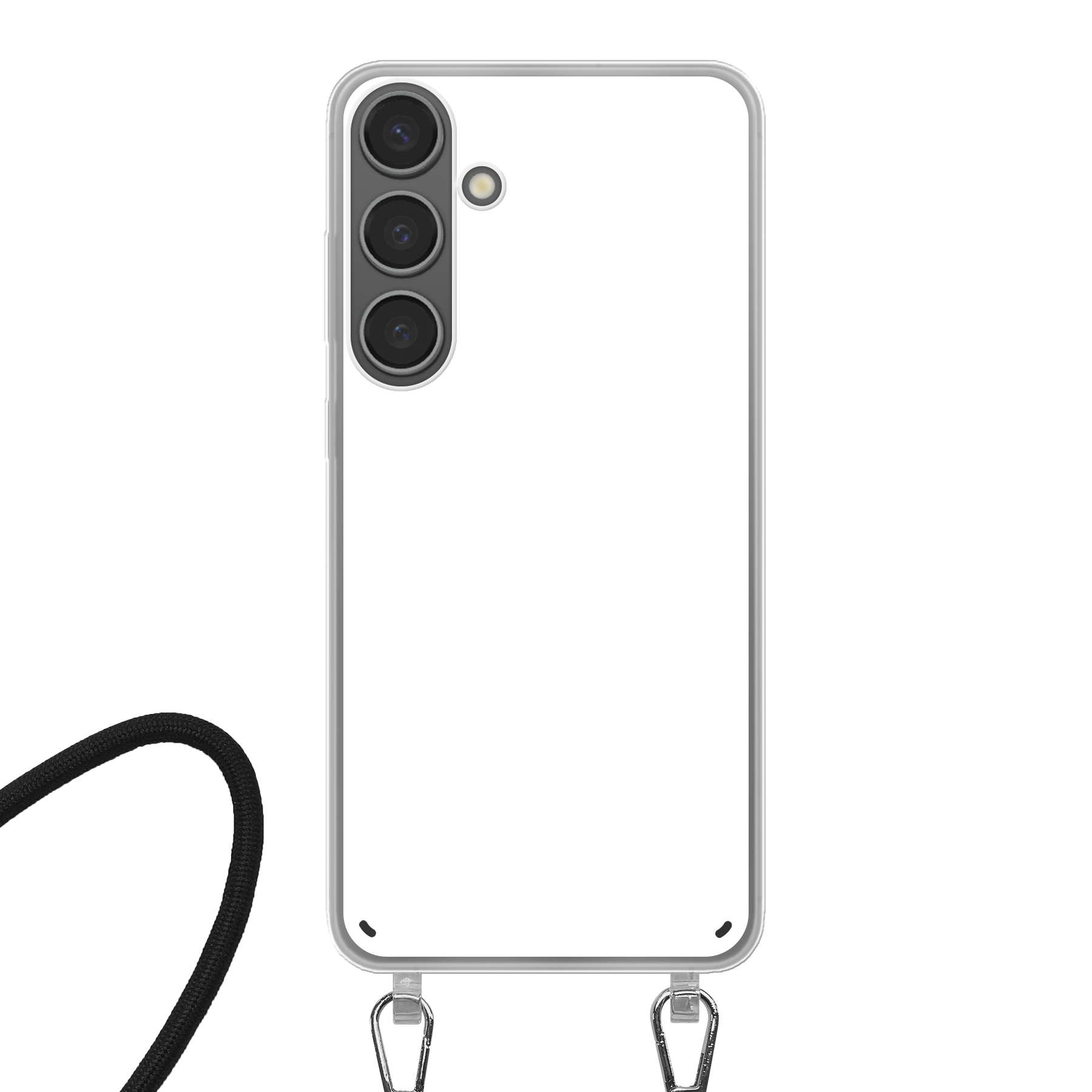 Samsung Galaxy S24 Plus Crossbody hoesje (achterkant bedrukt, transparant)