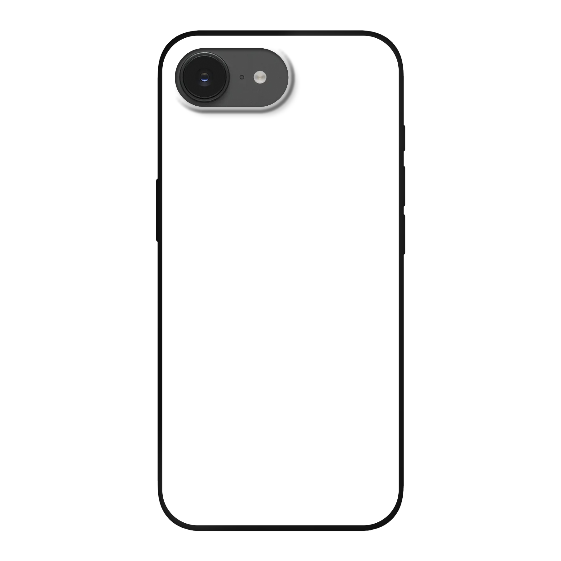 Apple iPhone 16e Zachte hoes (achterkant bedrukt, zwart)