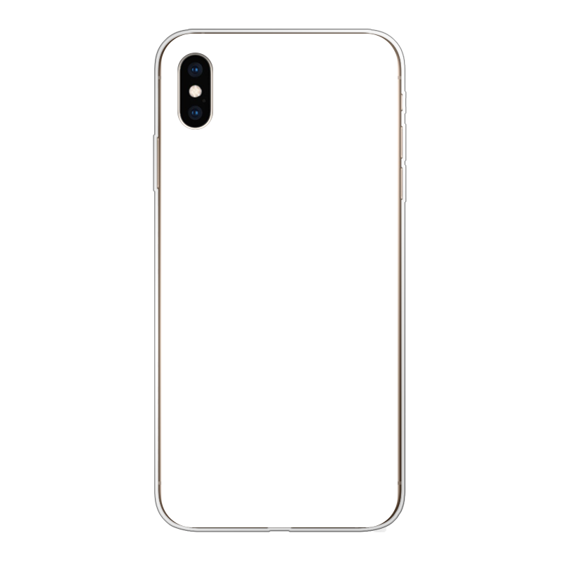 Apple iPhone Xs Max Zachte case (achterkant bedrukt, transparant)