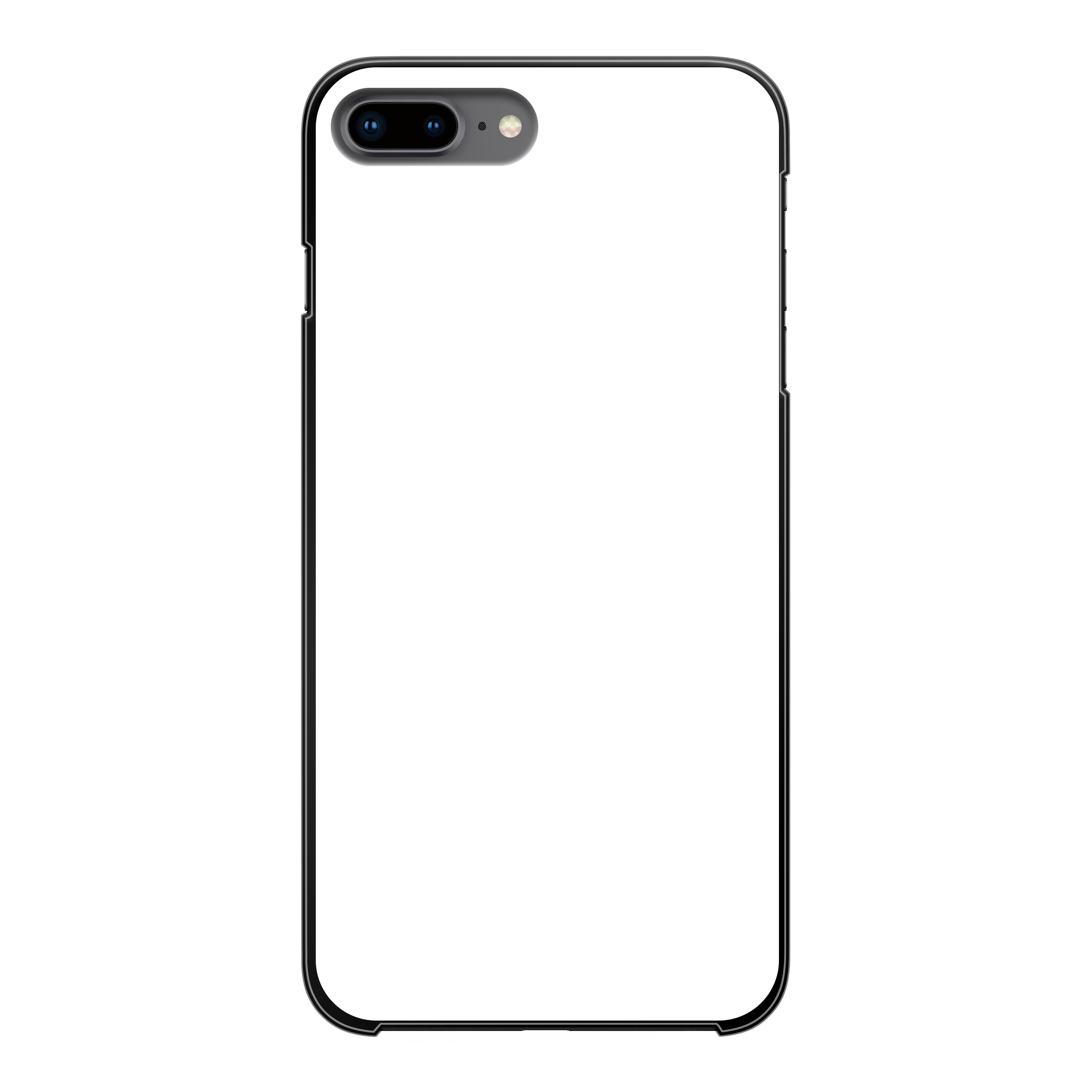 Apple iPhone 7 Plus / 8 Plus Hardcase (achterkant bedrukt, zwart)