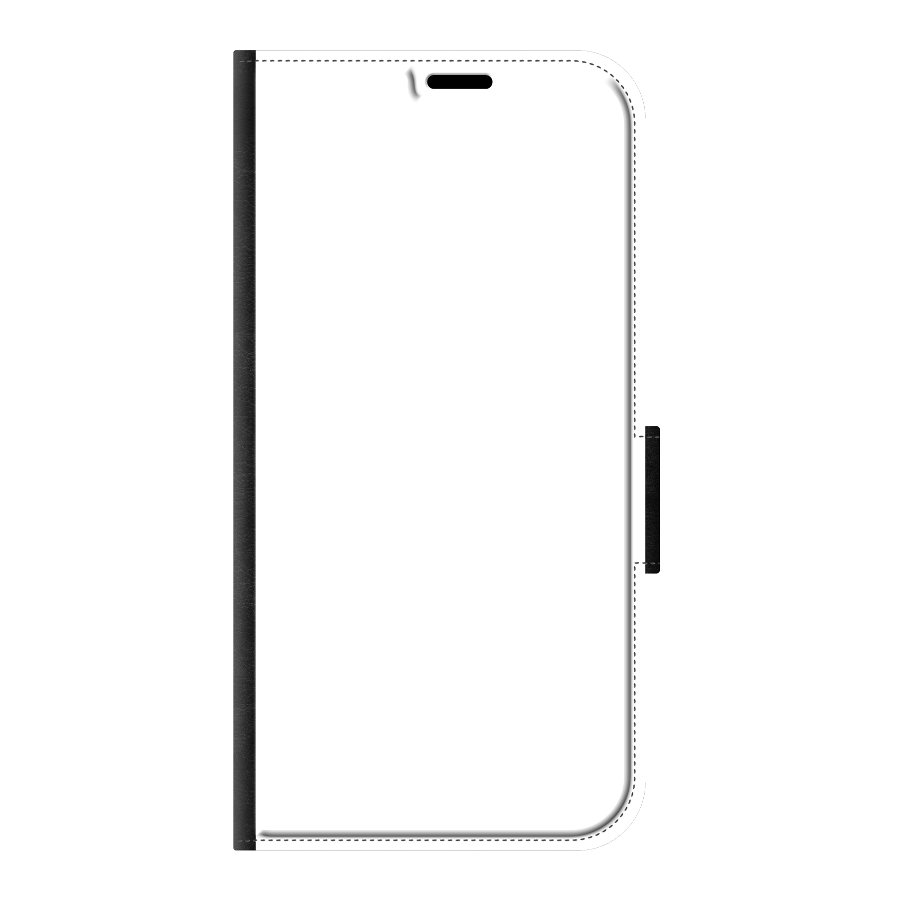 Apple iPhone 15 Pro Wallet hoesje (voorzijde bedrukt, zwart)