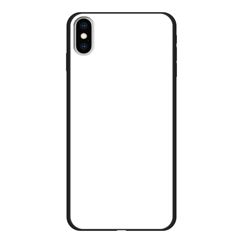 Apple iPhone Xs Max Zachte case (achterkant bedrukt, zwart)