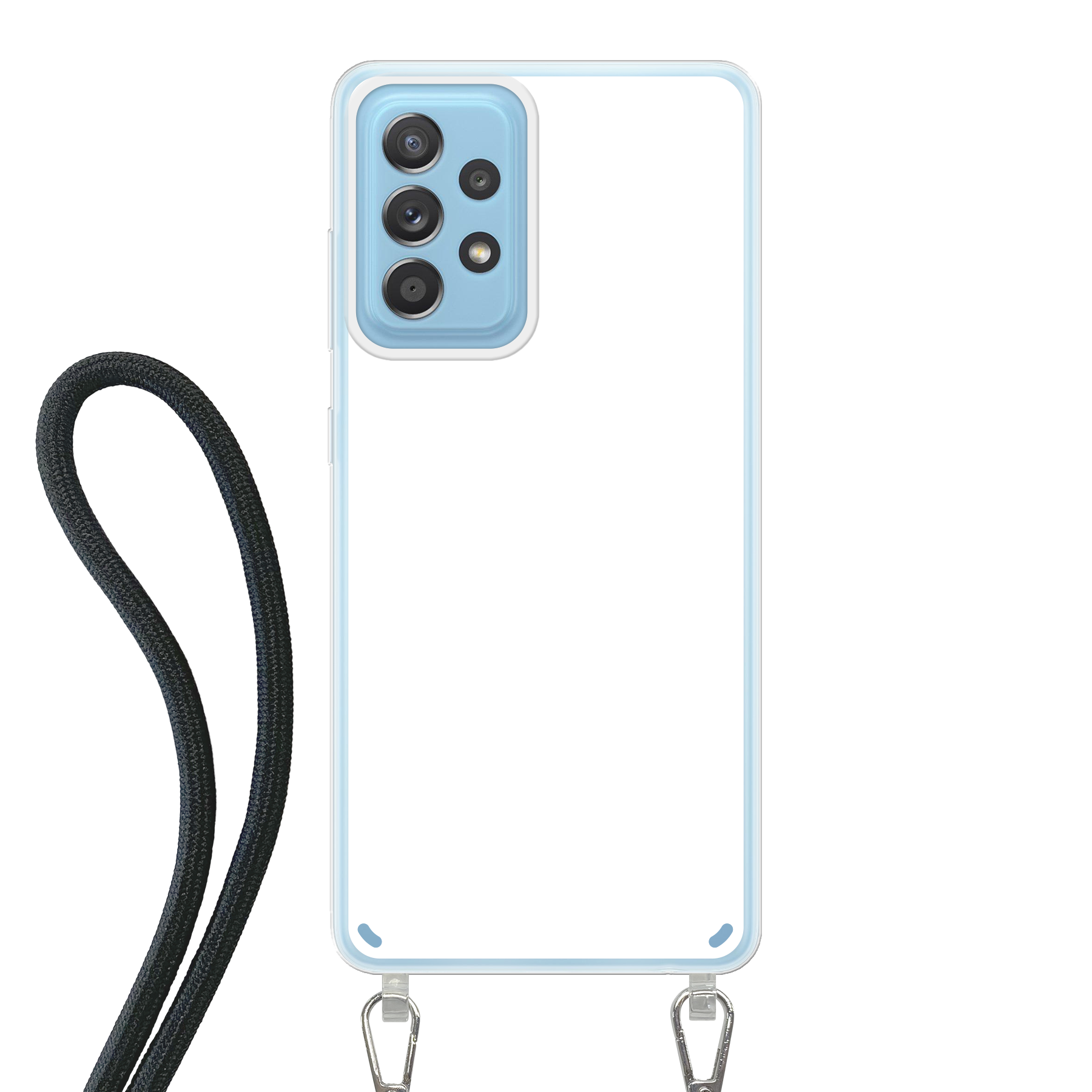 Samsung Galaxy A53 5G Crossbody hoesje (achterkant bedrukt, transparant)