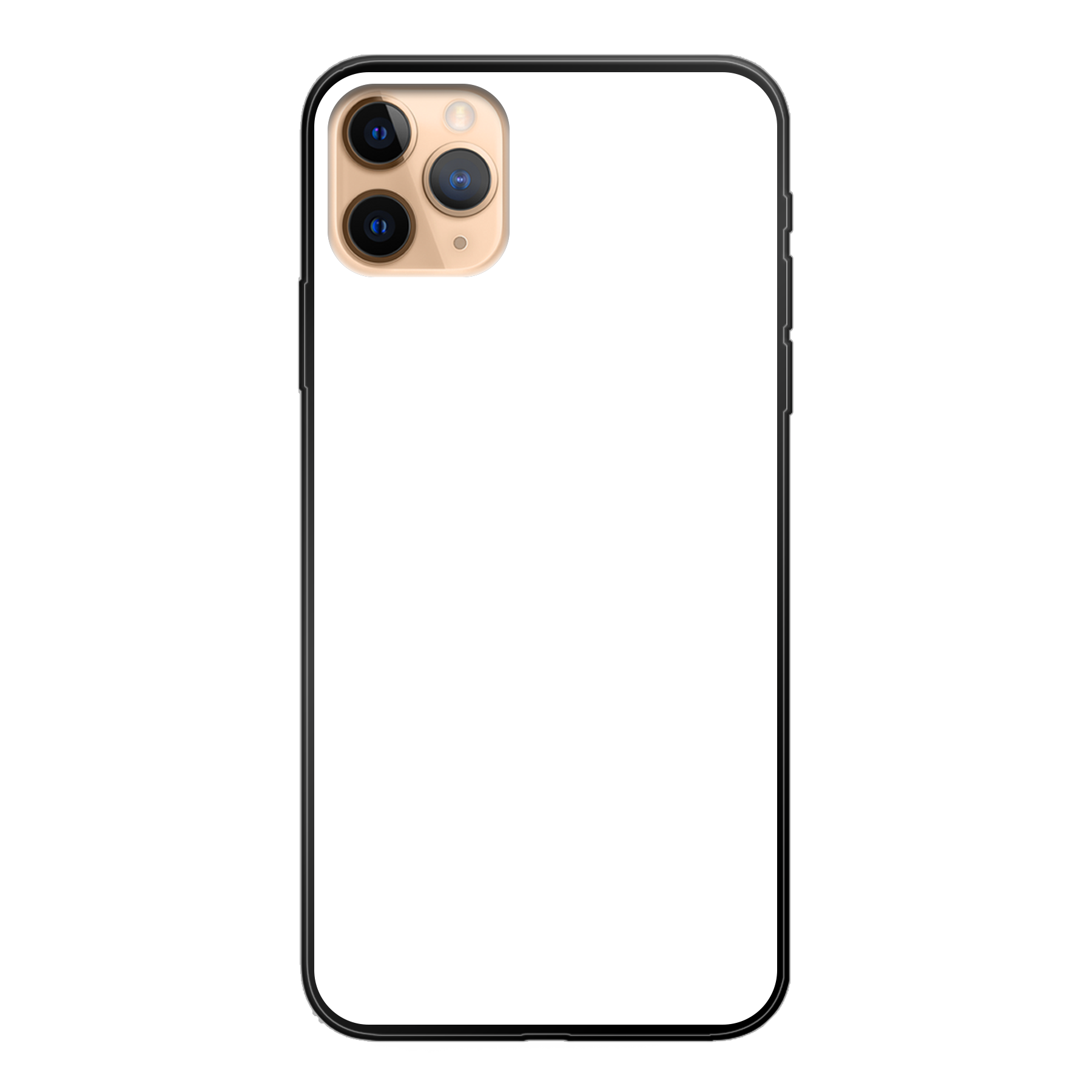 Apple iPhone 11 Pro Max Zachte hoes (achterkant bedrukt, zwart)