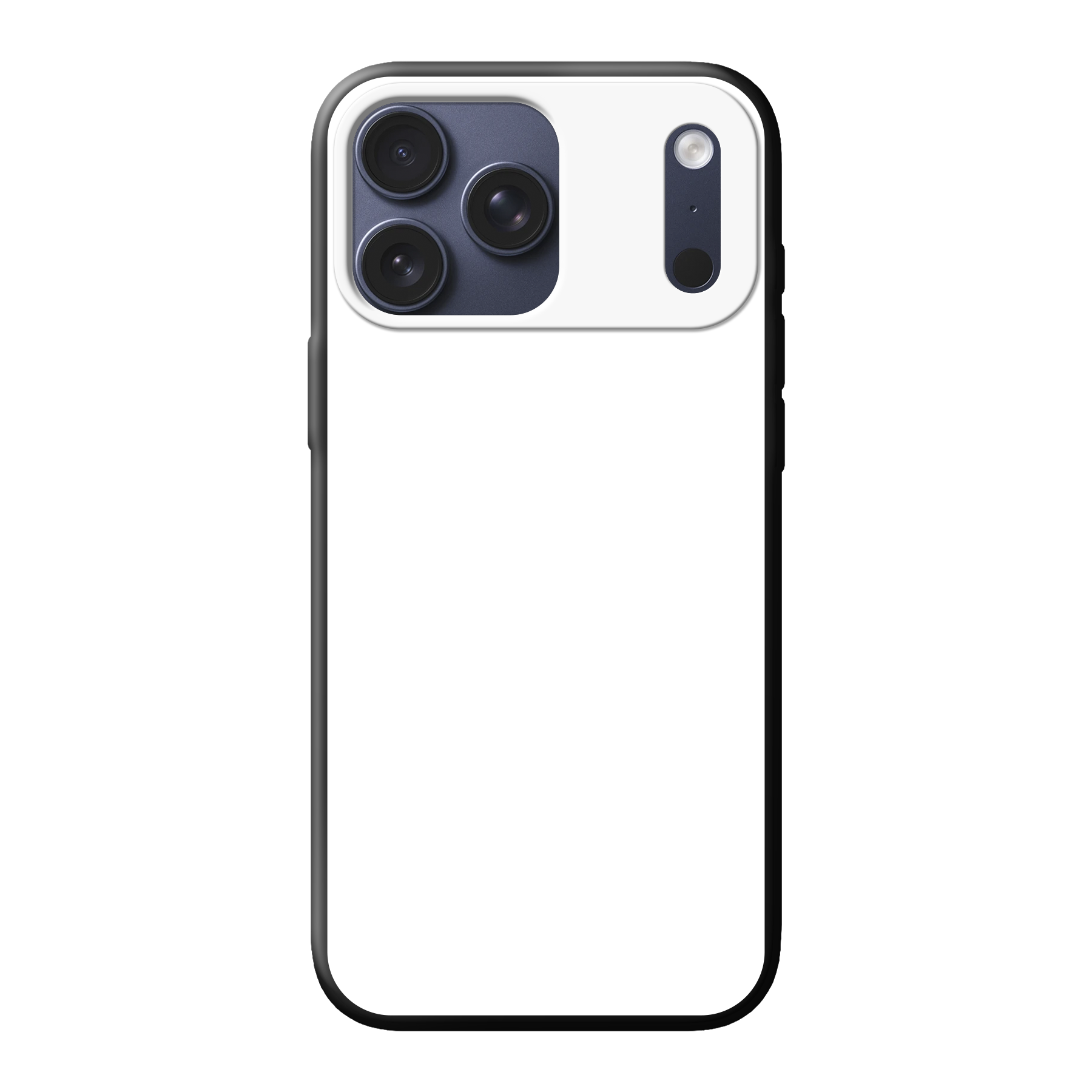 Apple iPhone 17 Pro Max Zachte hoes (achterkant bedrukt, zwart)