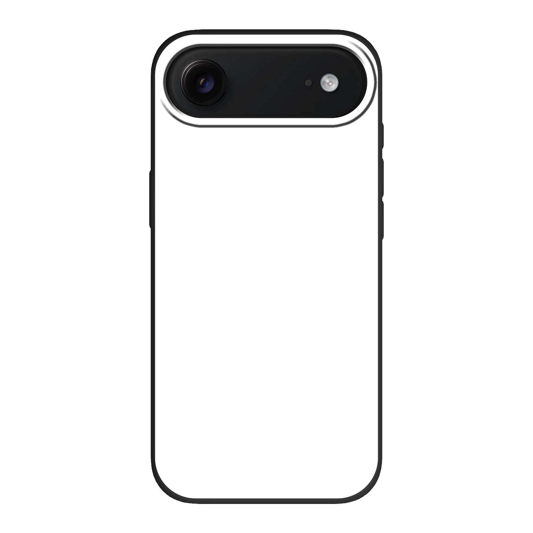 Apple iPhone Air Biologisch afbreekbaar hoesje (achterkant bedrukt, zwart)