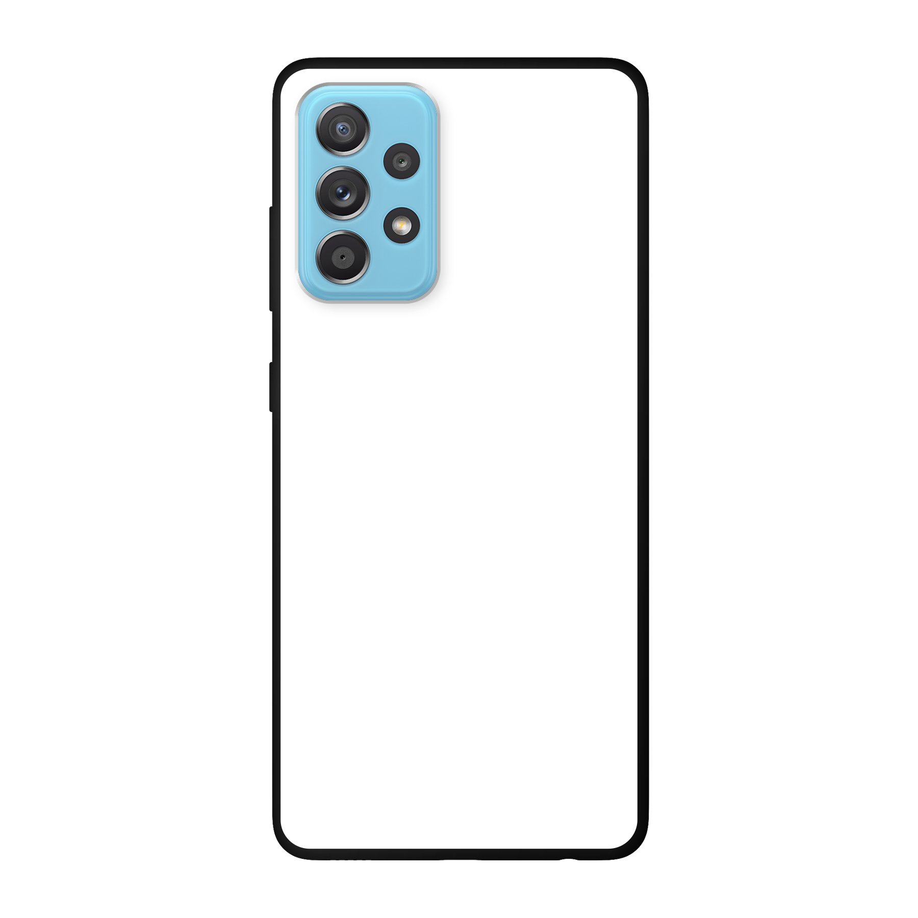 Samsung Galaxy A52 / Galaxy A52 5G / Galaxy A52s 5G Zachte hoes (achterkant bedrukt, zwart)