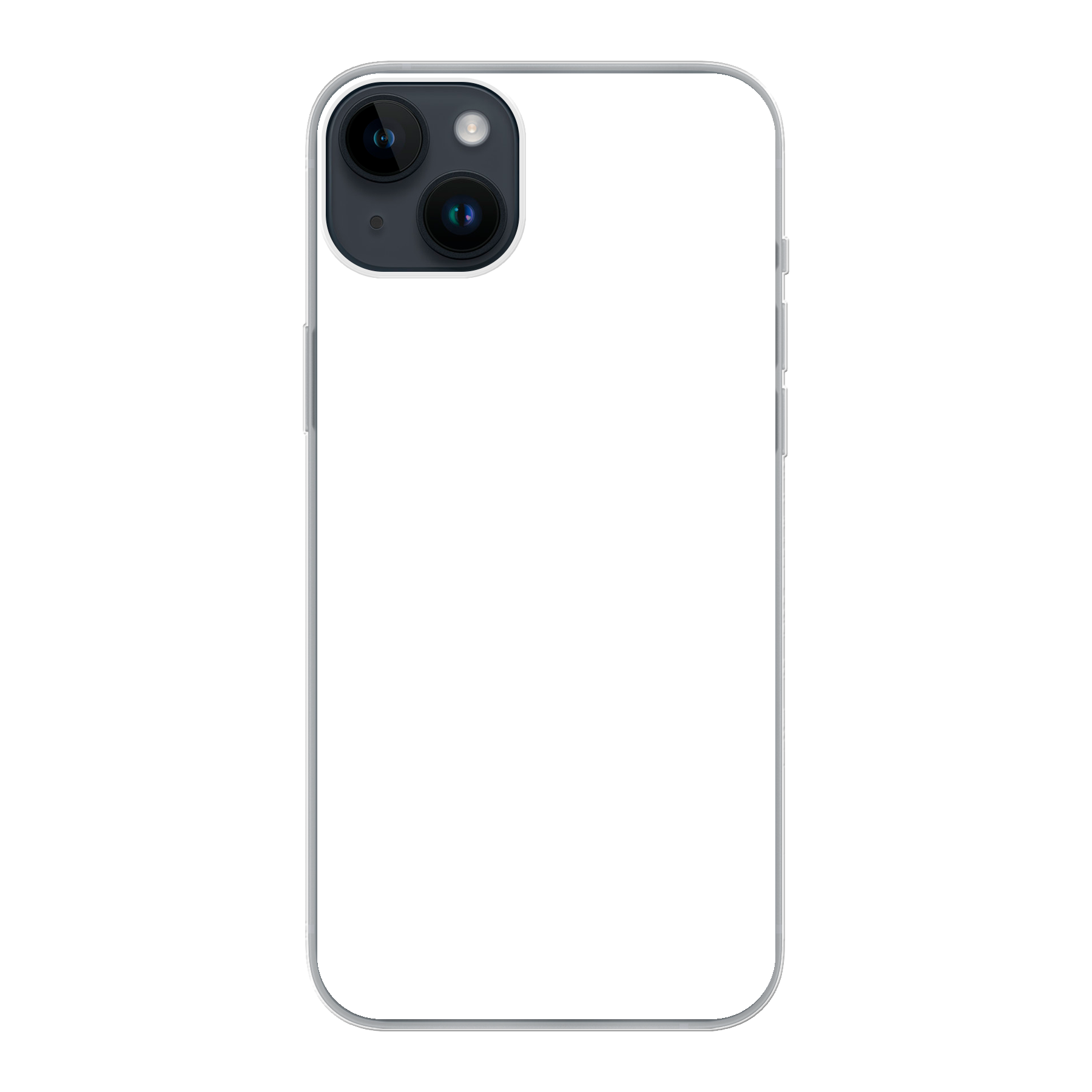 Apple iPhone 14 Plus Zachte hoes (achterkant bedrukt, transparant)
