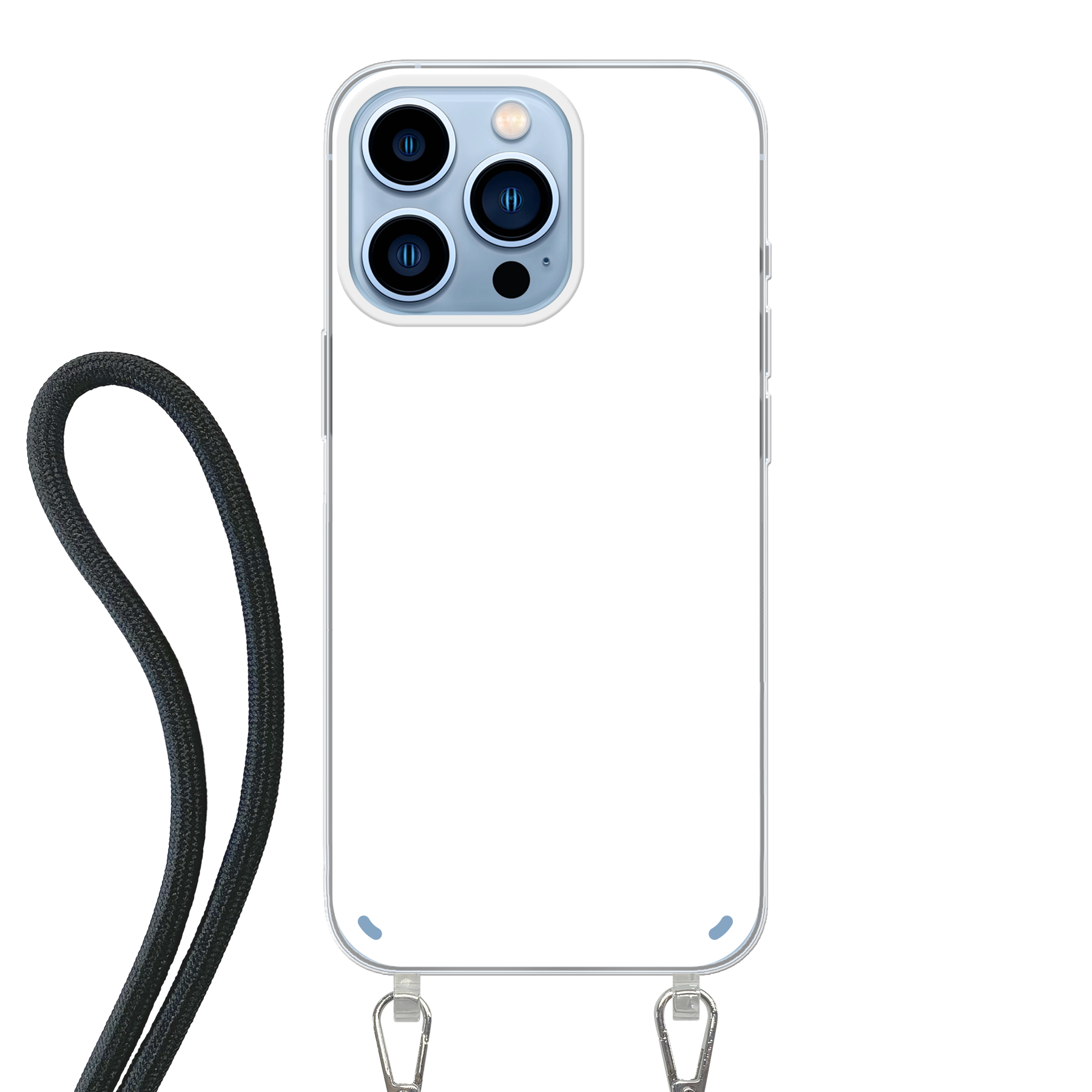Apple iPhone 13 Pro Crossbody hoesje (achterkant bedrukt, transparant)