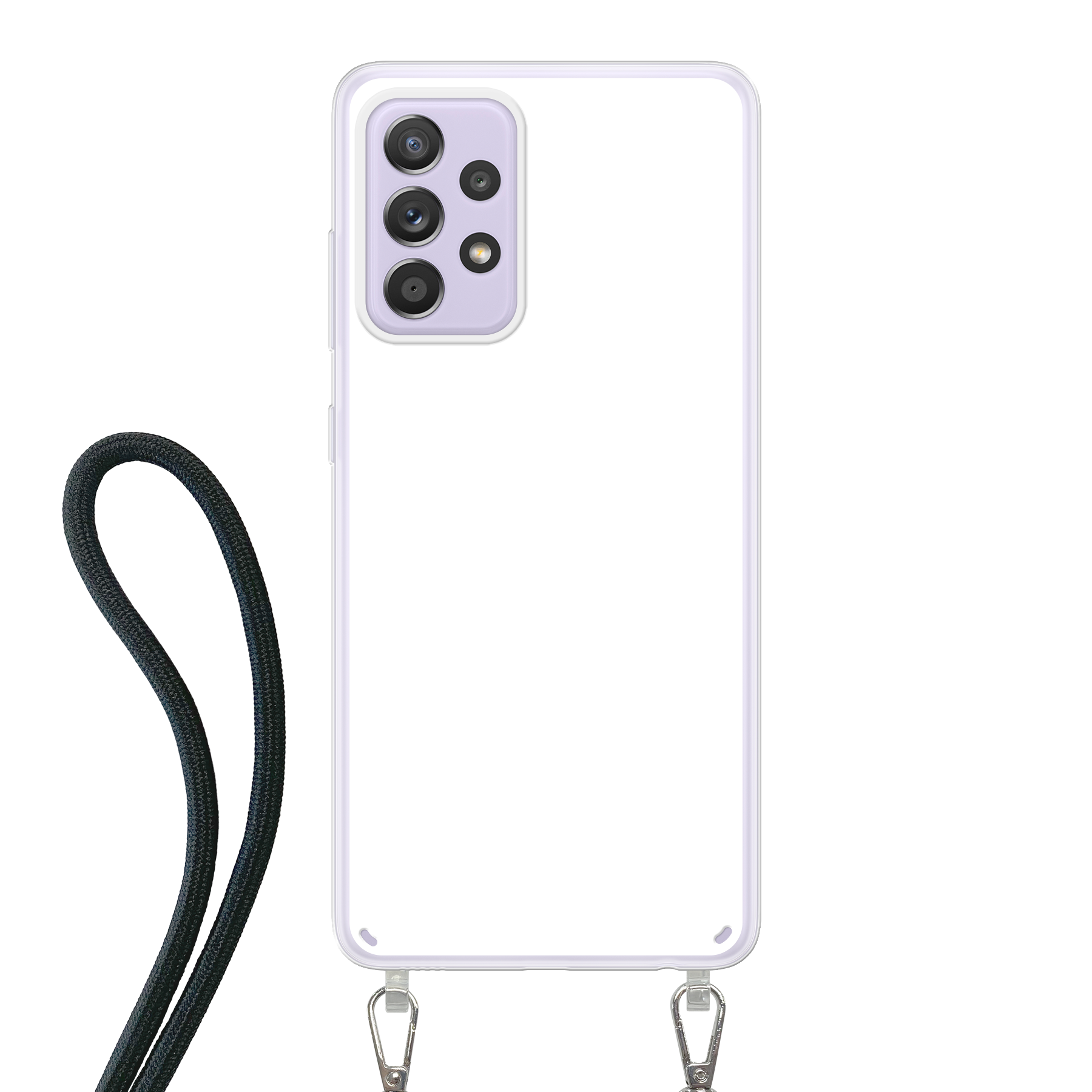 Samsung Galaxy A52 / A52 5G / A52s 5G Crossbody hoesje (achterkant bedrukt, transparant)