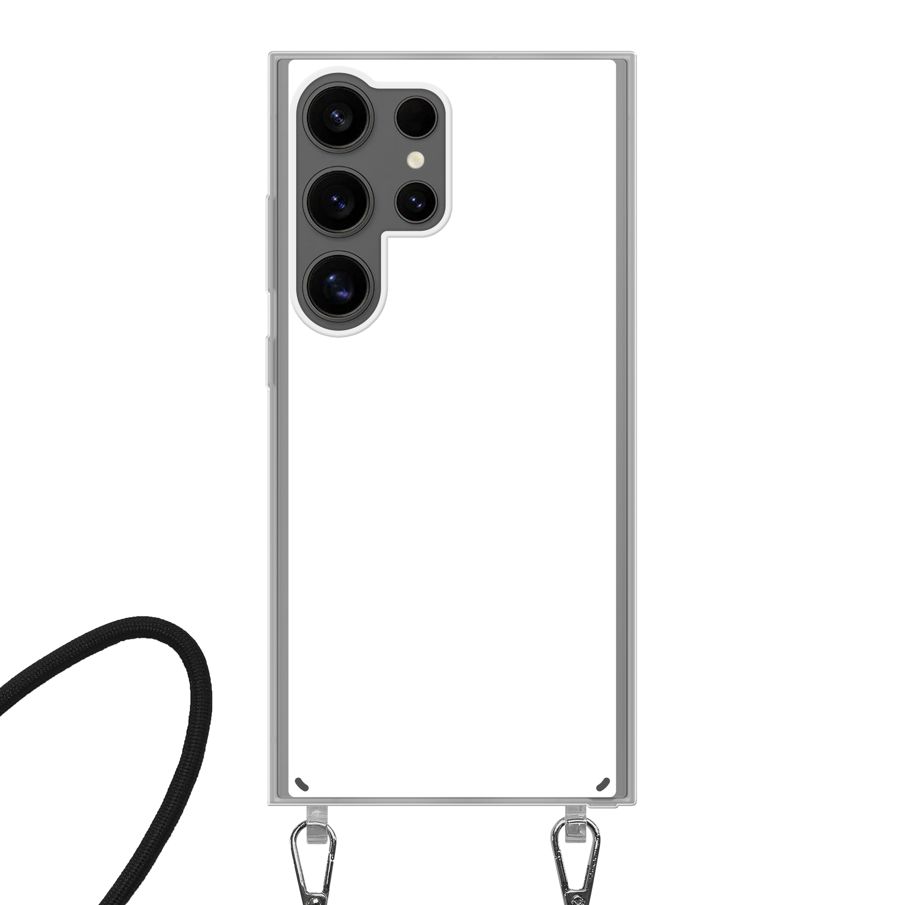 Samsung Galaxy S24 Ultra Crossbody hoesje (achterkant bedrukt, transparant)