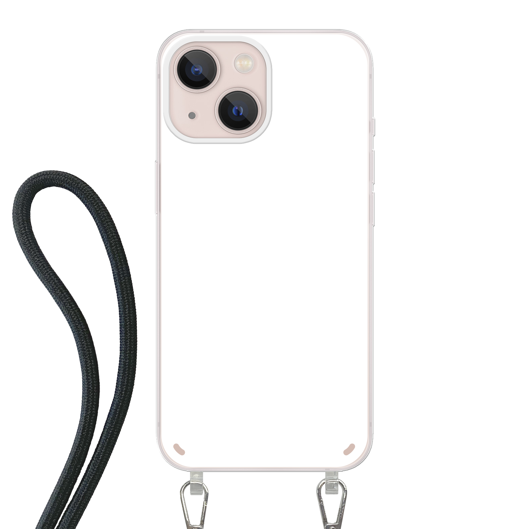Apple iPhone 13 mini Crossbody hoesje (achterkant bedrukt, transparant)