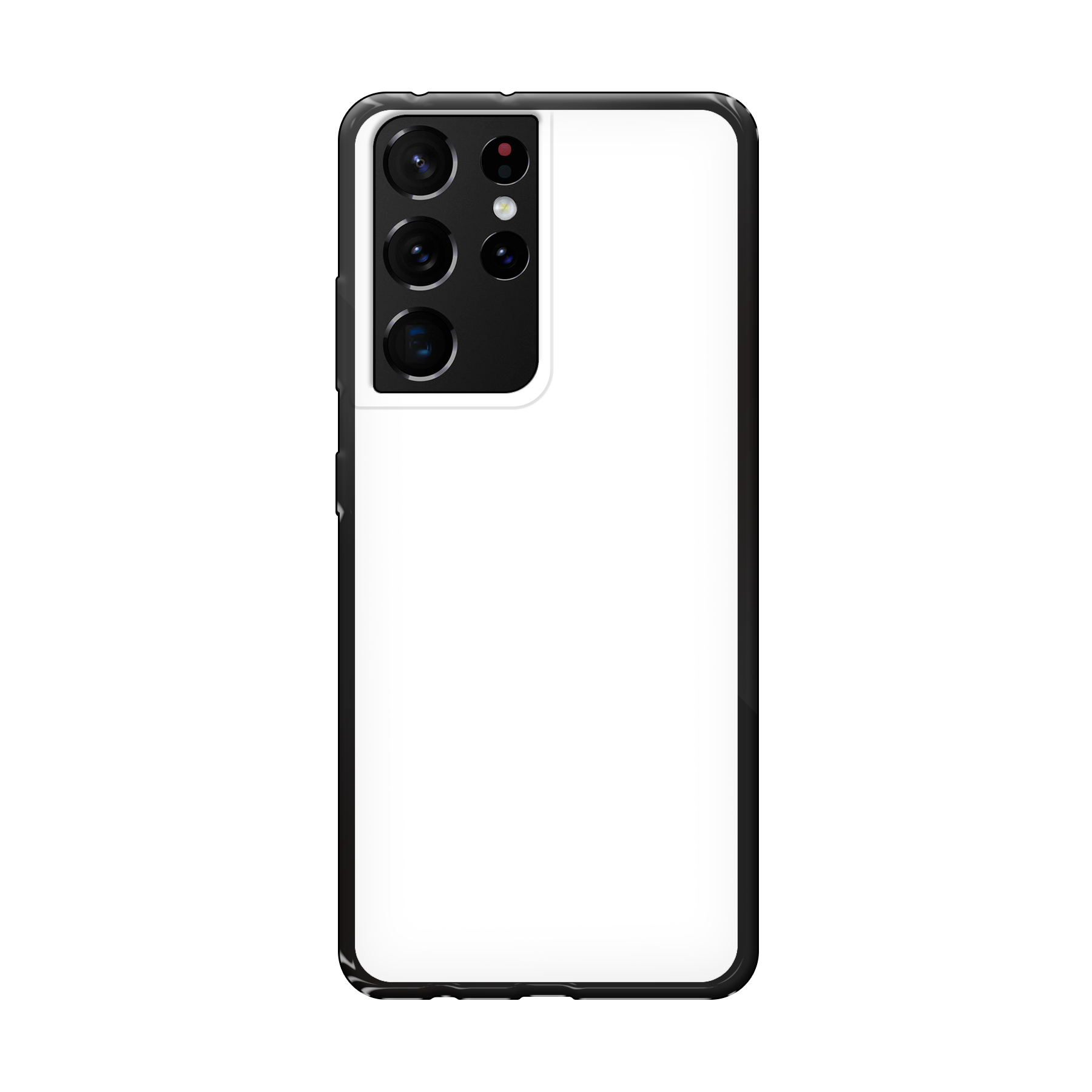 Samsung Galaxy S21 Ultra 5G Zachte hoes (achterkant bedrukt, zwart)