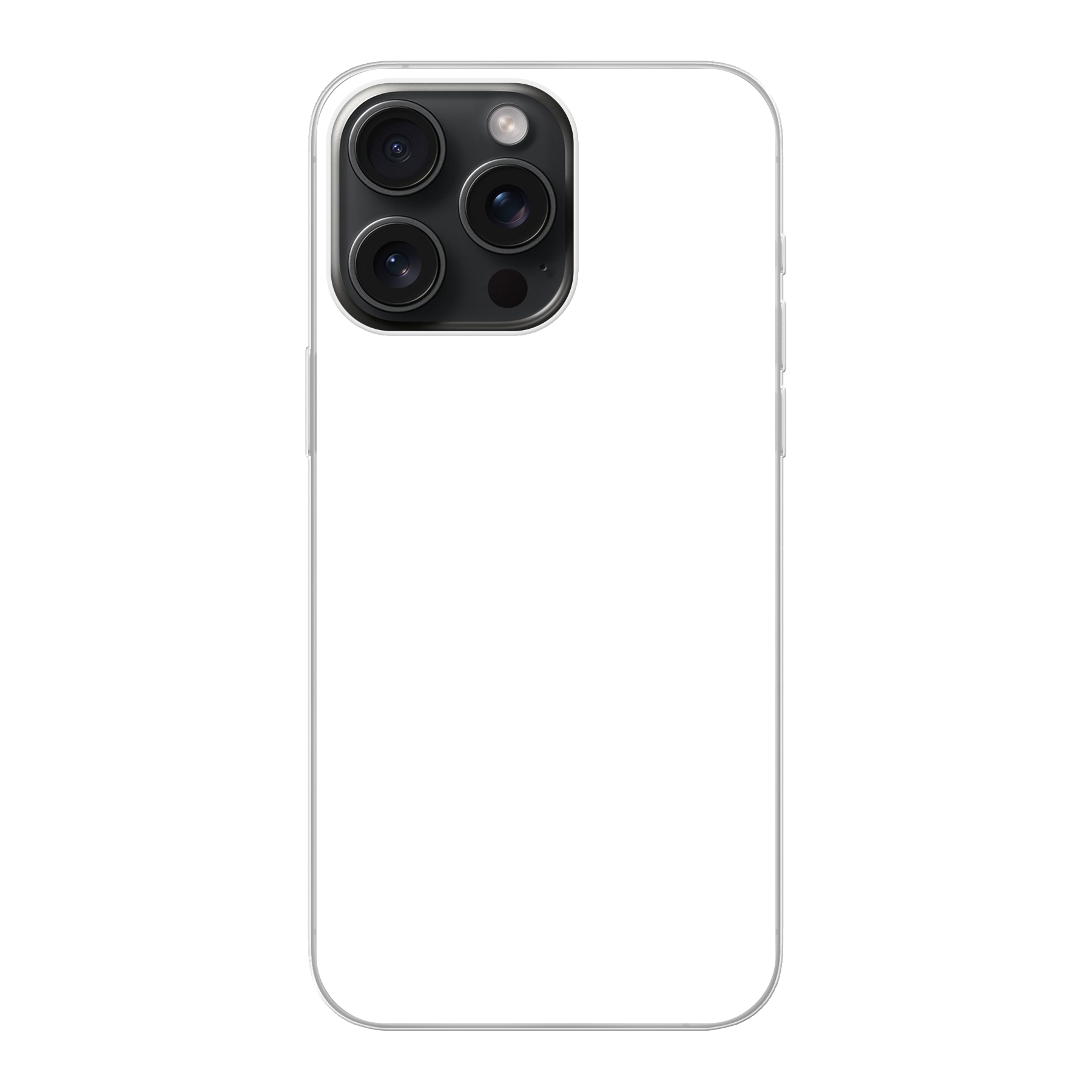 Apple iPhone 15 Pro Max Zachte hoes (achterkant bedrukt, transparant)