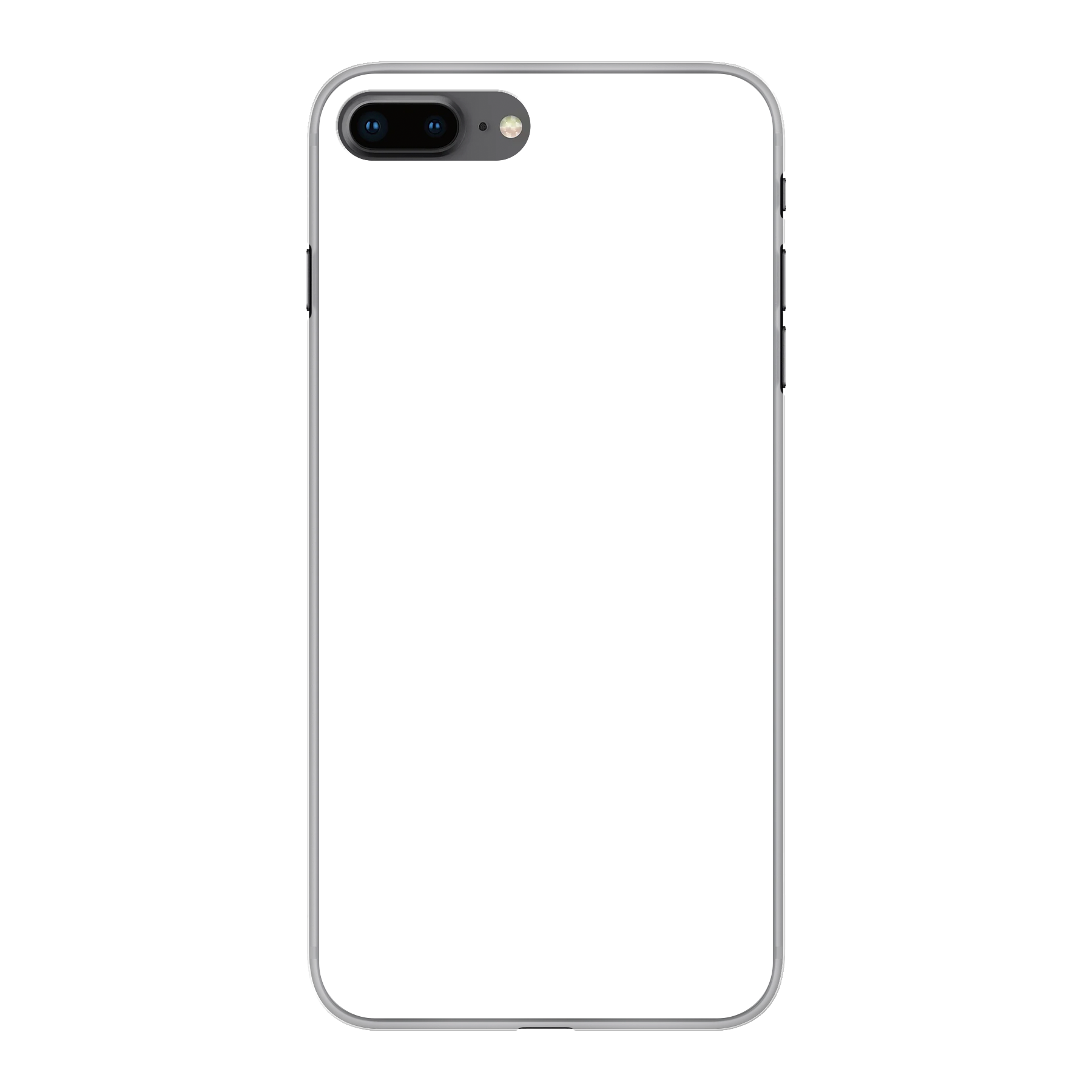 Apple iPhone 7 Plus / 8 Plus Zachte case (achterkant bedrukt, transparant)