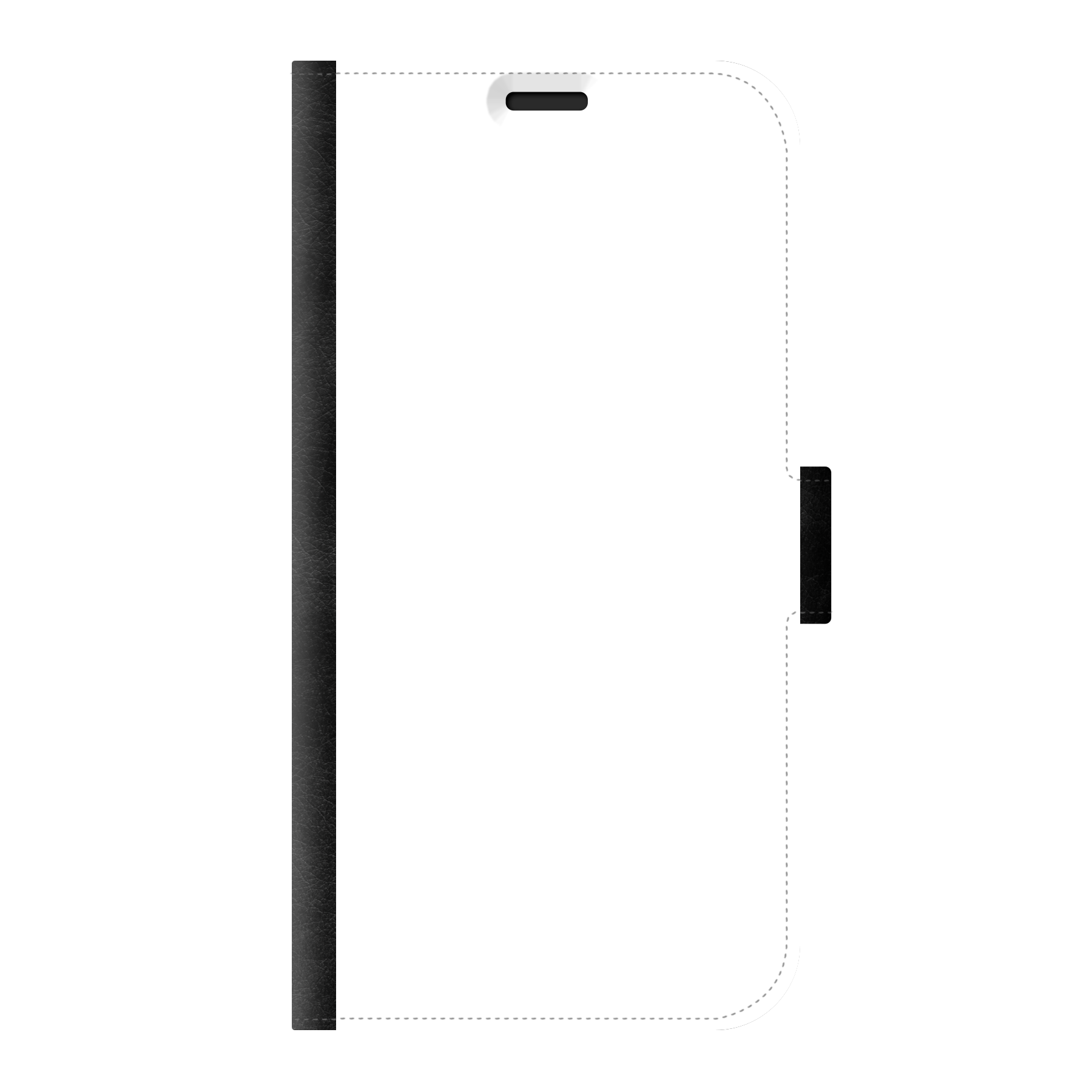 Apple iPhone Xs Max Wallet hoesje (voorzijde bedrukt, zwart)