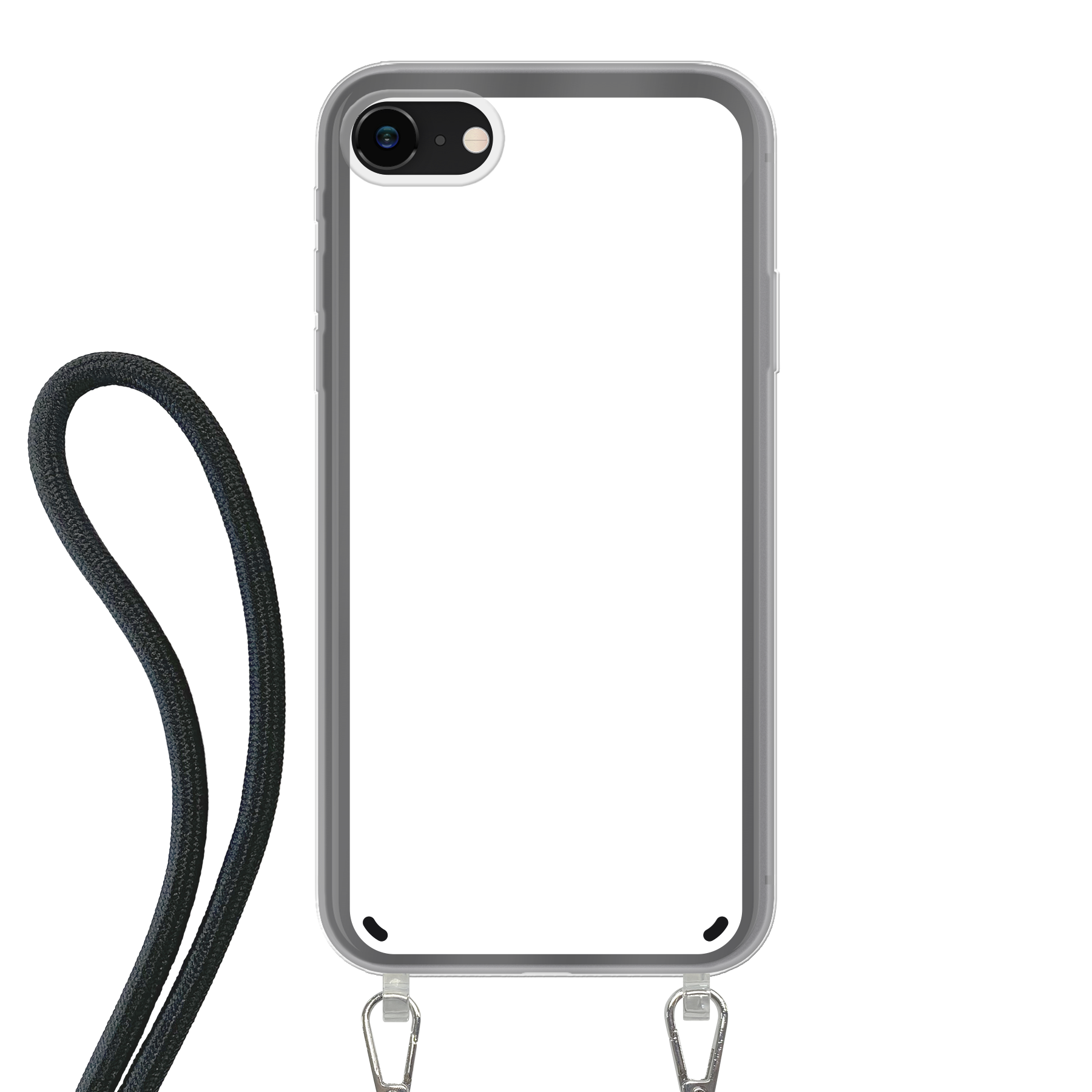 Apple iPhone 7 / 8 / SE (2020) / SE (2022) Crossbody hoesje (achterkant bedrukt, transparant)