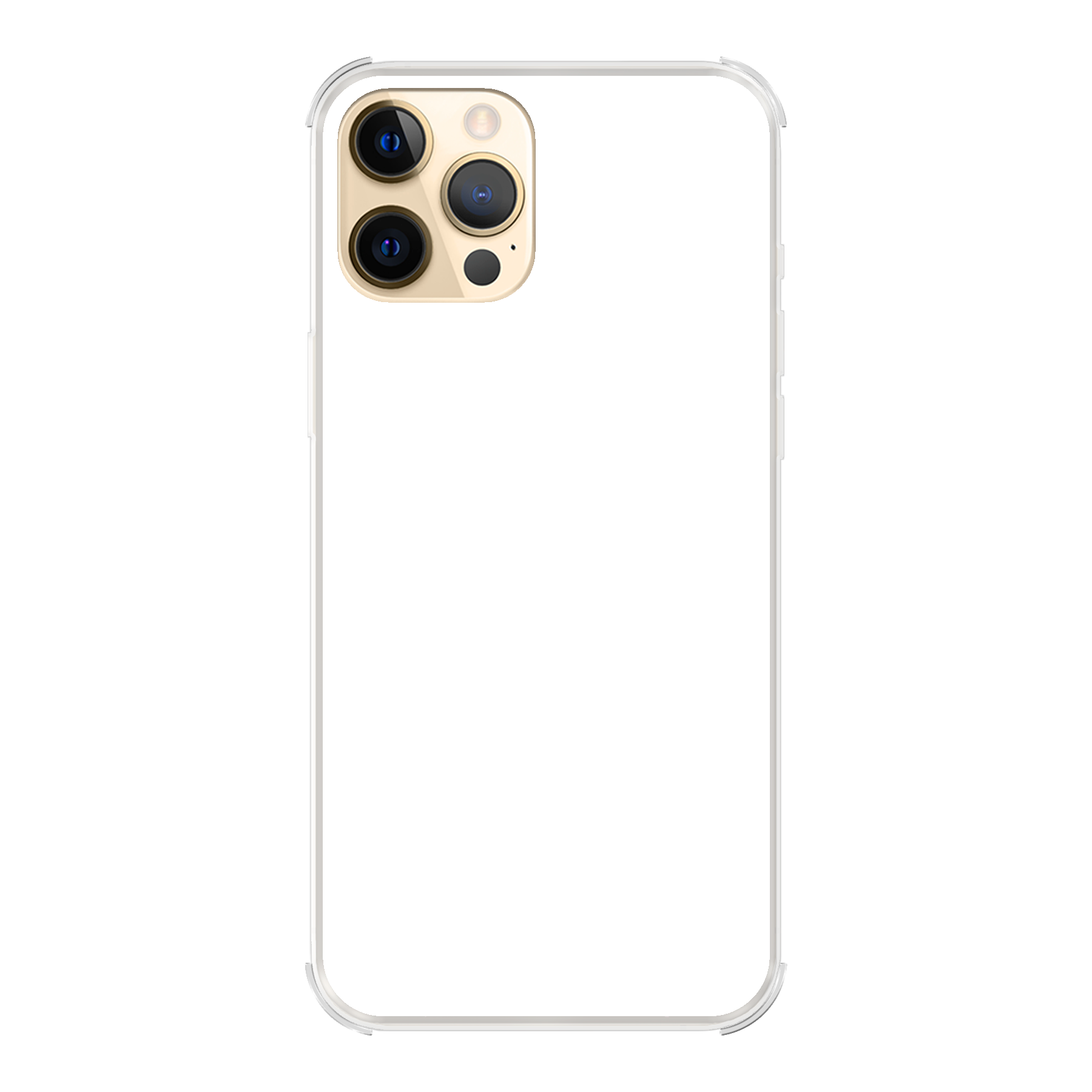 Apple iPhone 12 Pro Max Bumper case (achterkant bedrukt, transparant)