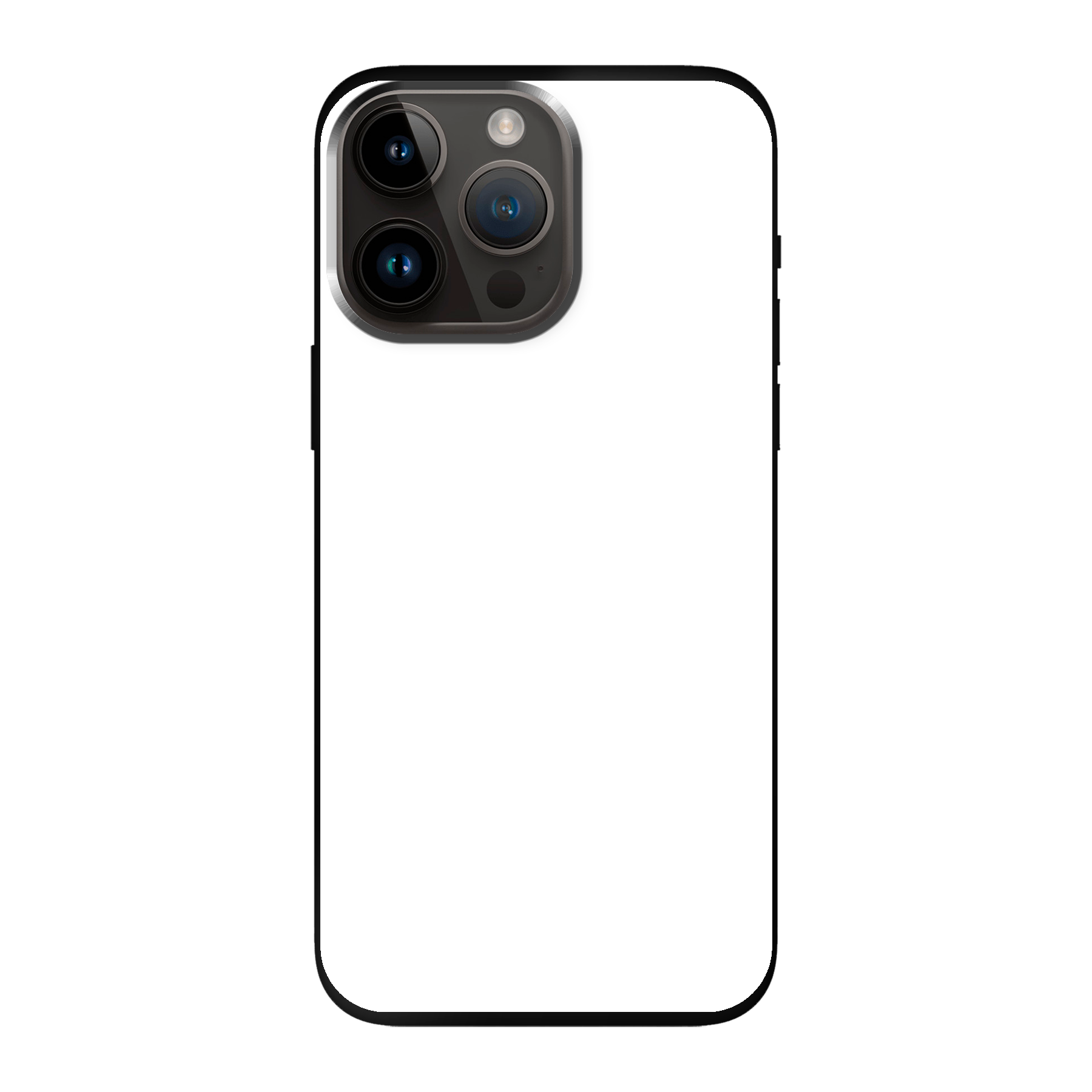 Apple iPhone 14 Pro Max Zachte hoes (achterkant bedrukt, zwart)