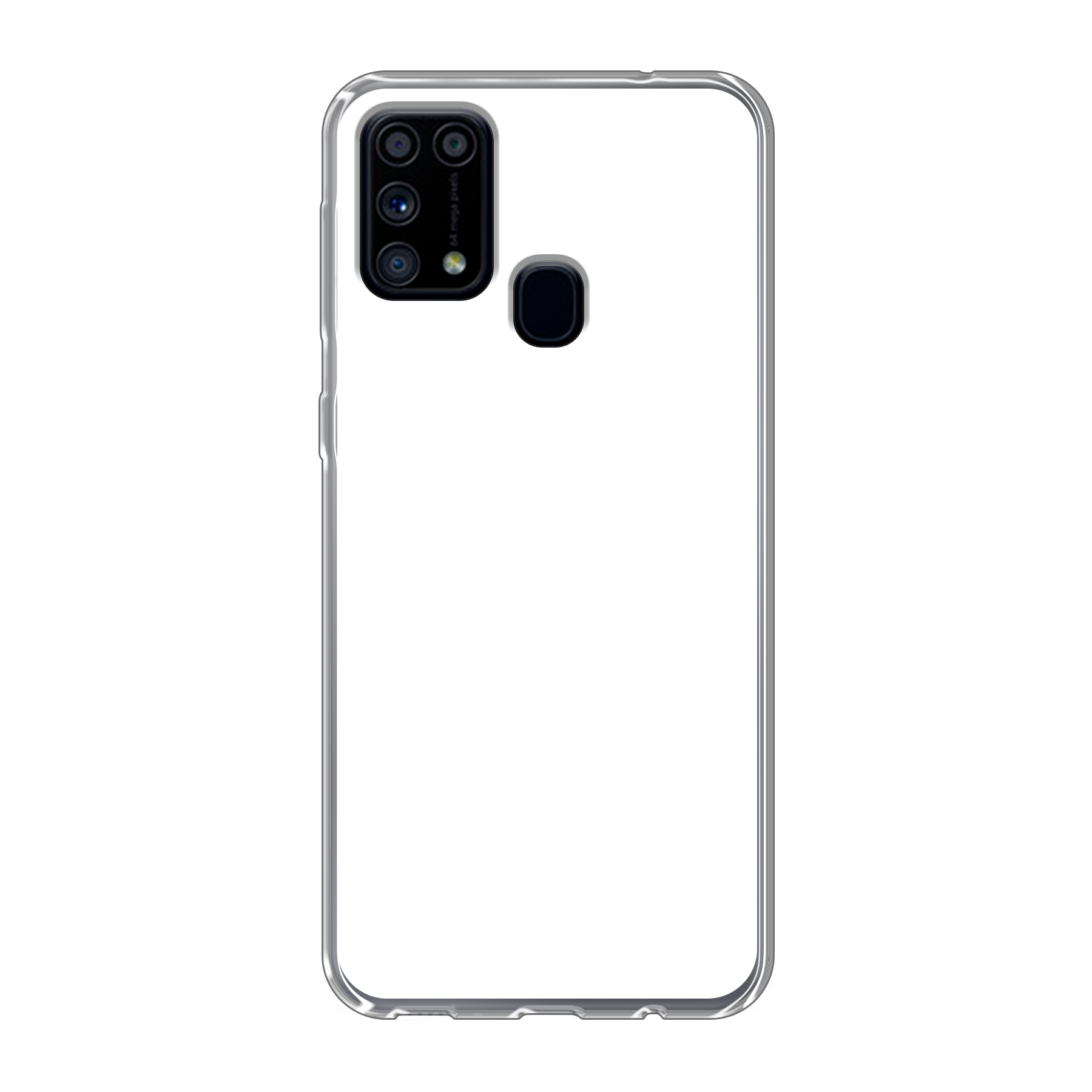 Samsung Galaxy M31 Zachte hoes (achterkant bedrukt, transparant)
