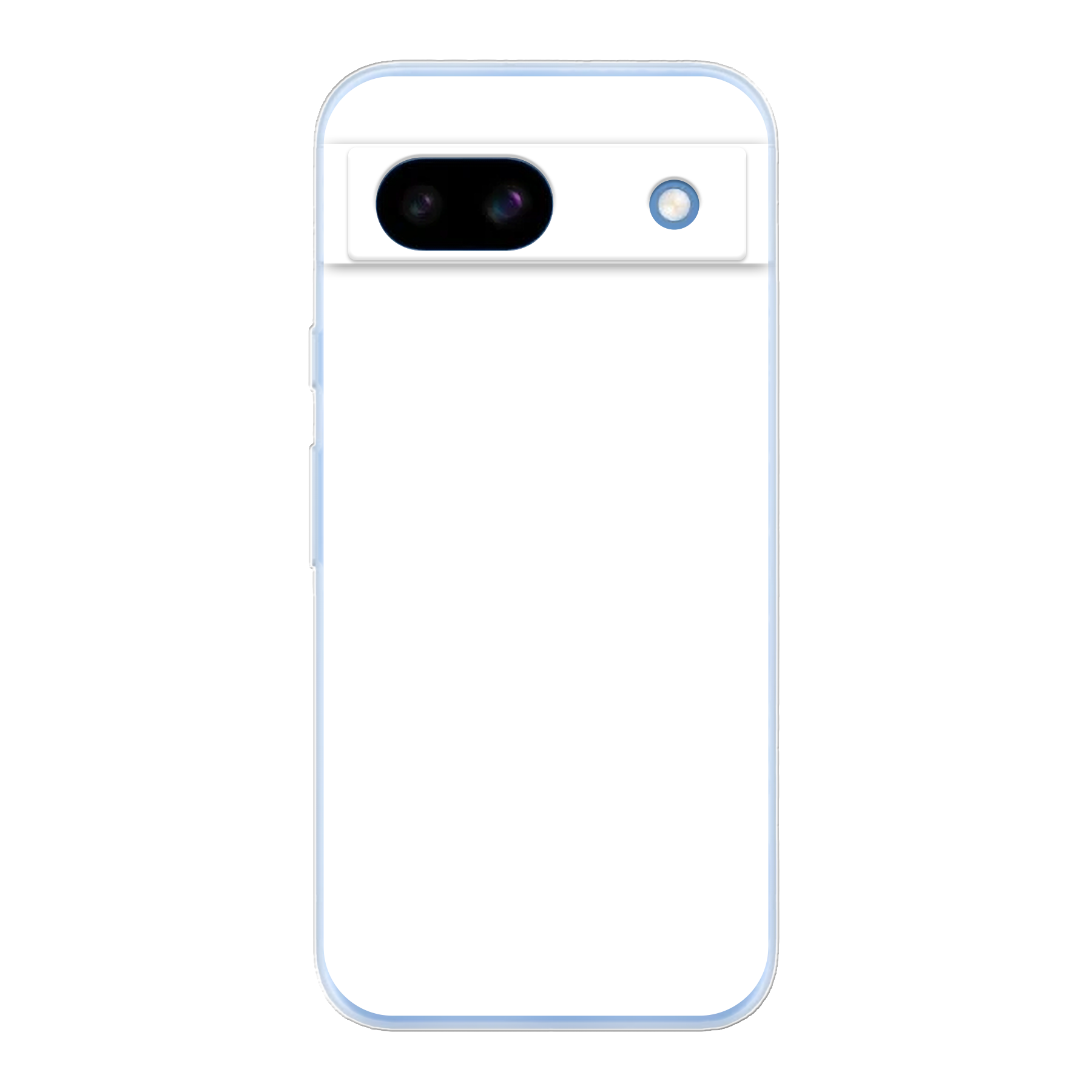 Google Pixel 8a Zachte hoes (achterkant bedrukt, transparant)