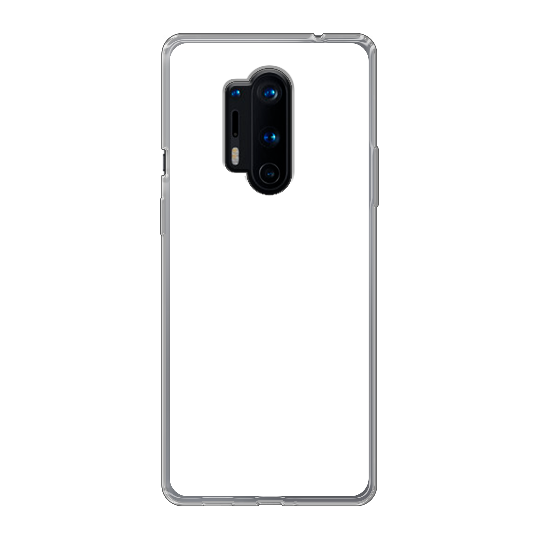 OnePlus 8 Pro Zachte hoes (achterkant bedrukt, transparant)